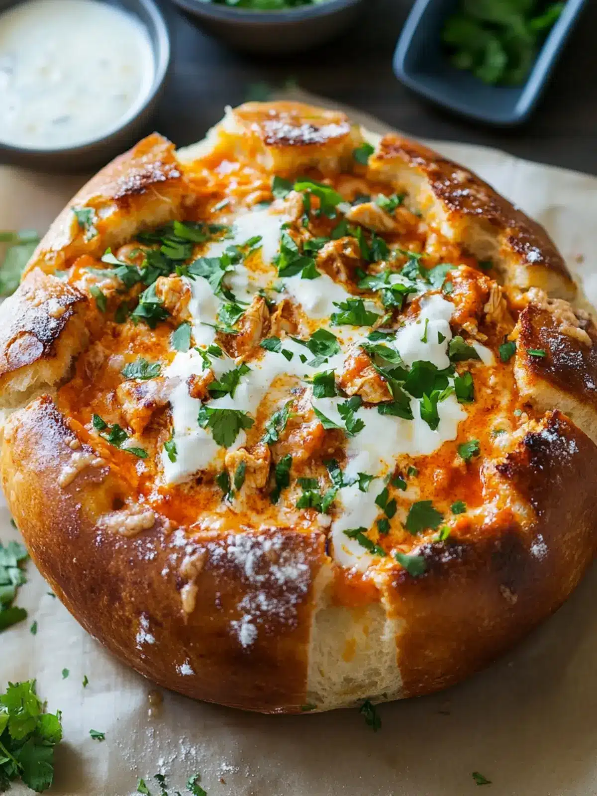 Ultimate Bread Bowl Buffalo Chicken Dip You ll Crave 4 Bread Bowl Buffalo Chicken Dip