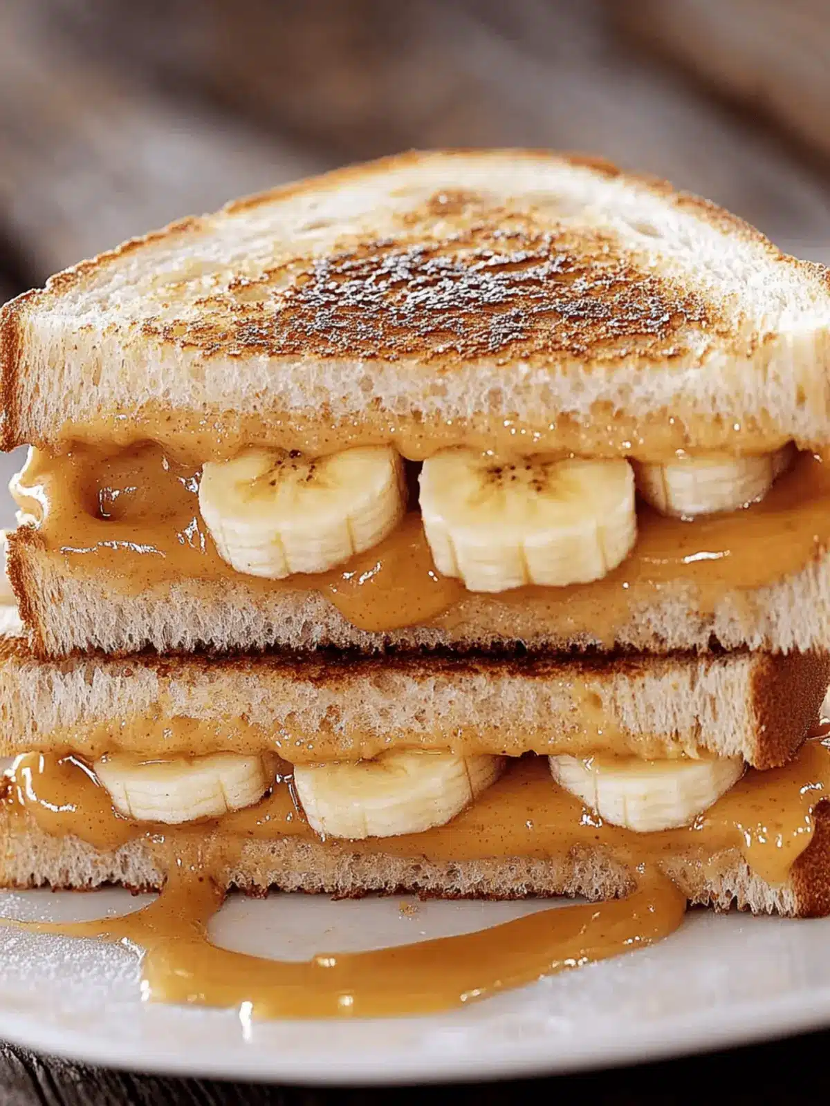Peanut Butter, Banana and Honey Sandwich with a Spiced Twist 4 Peanut Butter, Banana and Honey Sandwich
