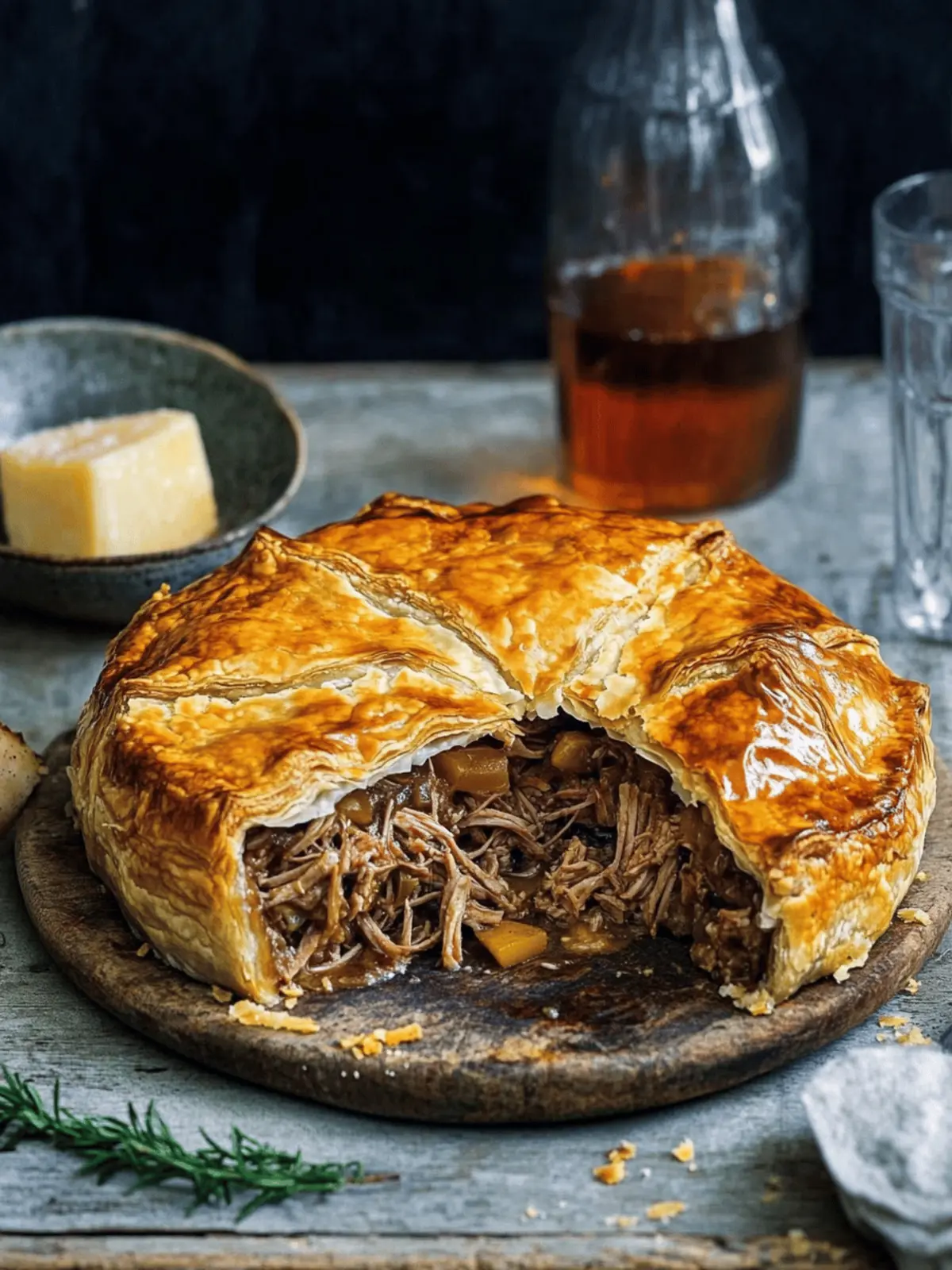 Pulled Lamb, Rosemary and Cheese Pie: Comfort in Every Bite 4 Pulled Lamb, Rosemary and Cheese Pie: Comfort in Every Bite
