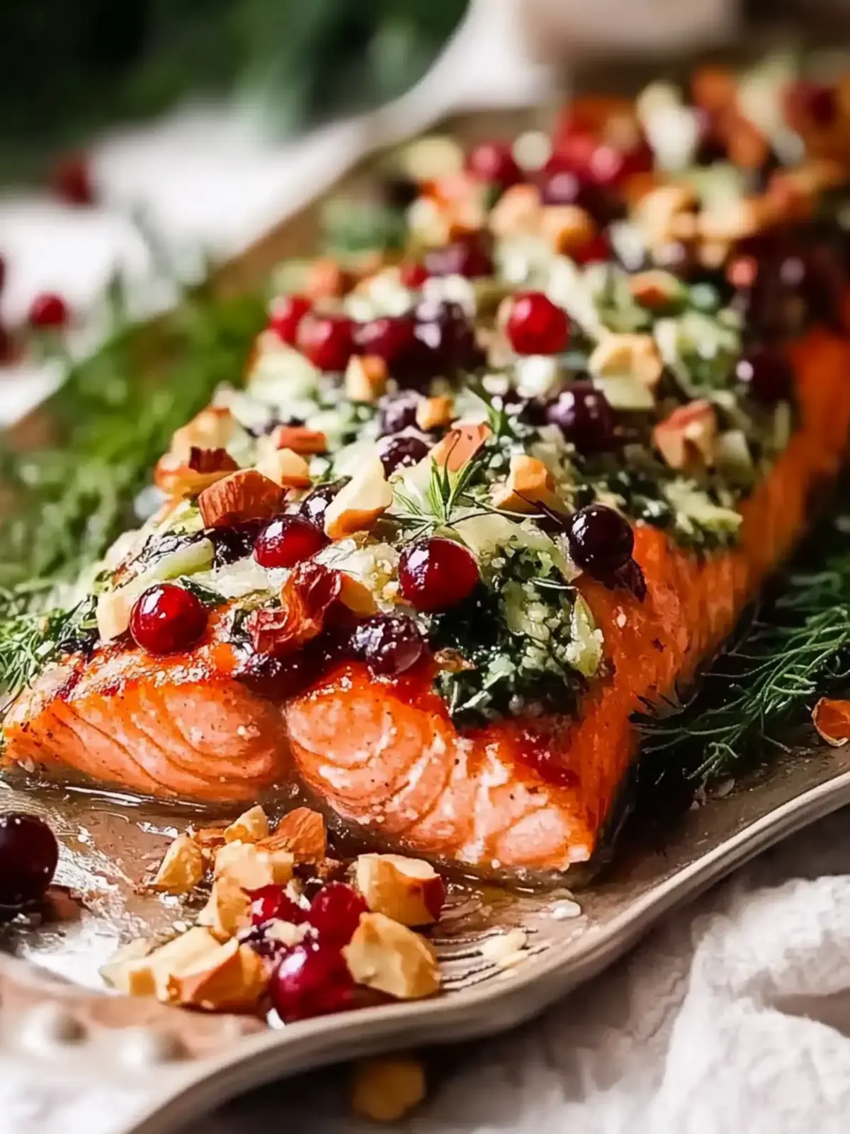 Delicious Christmas Baked Salmon with Tangy Dill Sauce 3 Christmas Baked Salmon