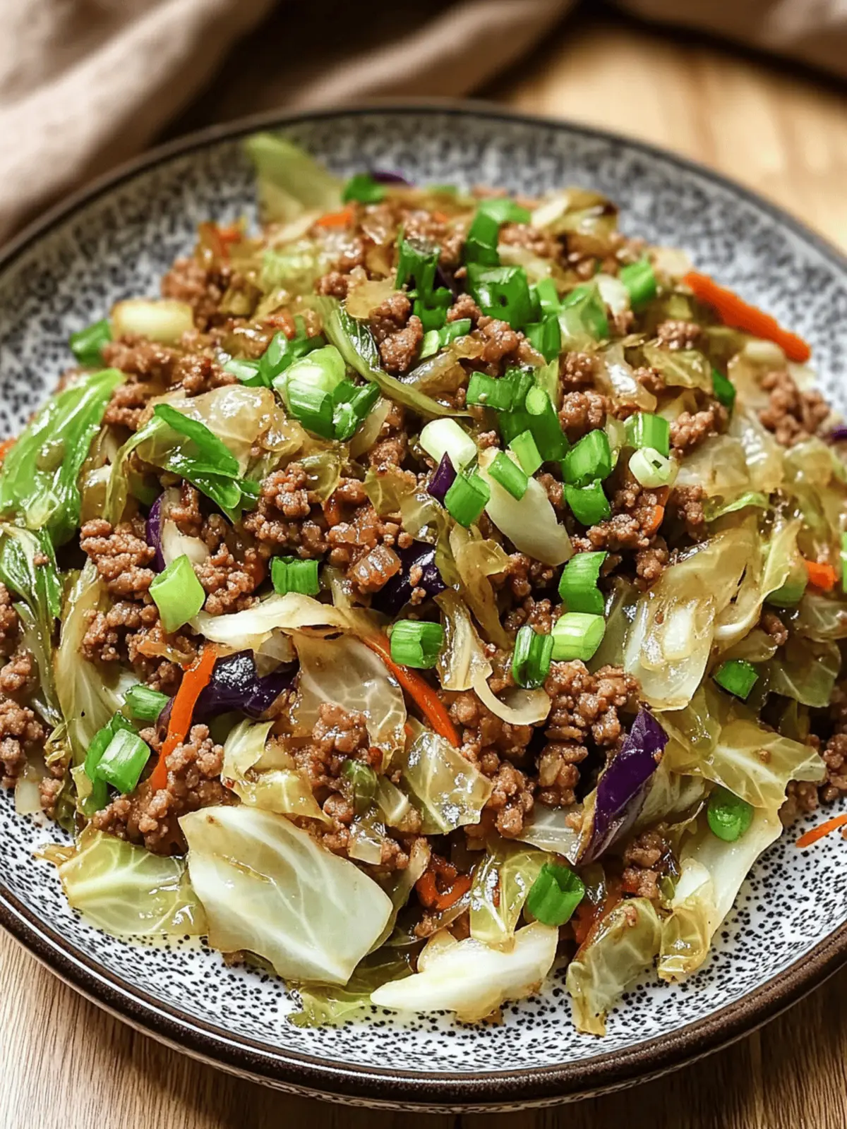 Low-Carb Mongolian Ground Beef and Cabbage in 30 Minutes 2 Low-Carb Mongolian Ground Beef and Cabbage