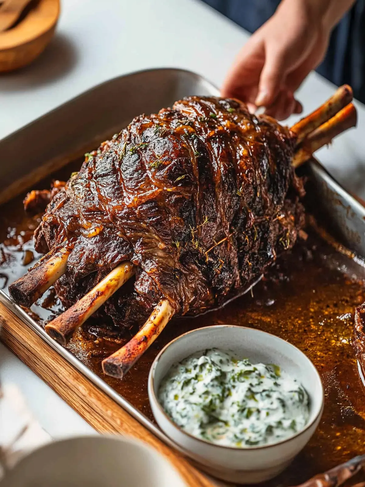 Mouthwatering Slow Cooked Lamb with Tzatziki Recipe 4 Slow Cooked Lamb