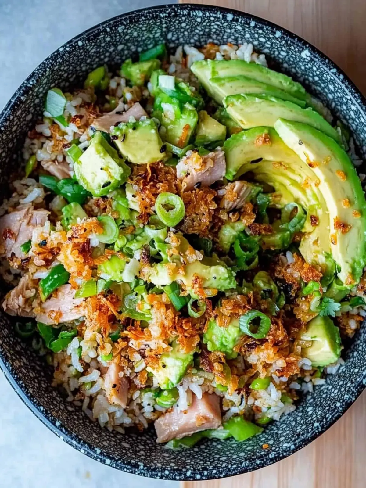 Tuna Avocado Crispy Rice Salad for a Fresh Flavor Boost 3 Tuna Avocado Crispy Rice Salad