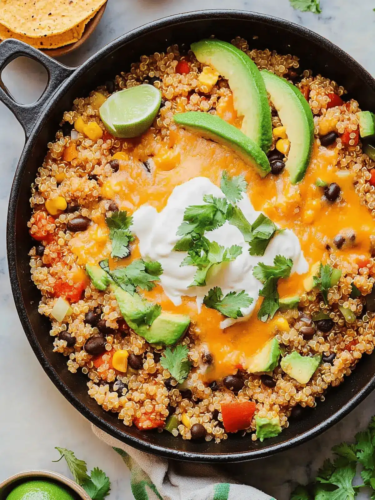 High Protein High Fiber Cheesy Quinoa & Black Bean Taco Skillet Delight 2 High Protein High Fiber Cheesy Quinoa & Black Bean Taco Skillet
