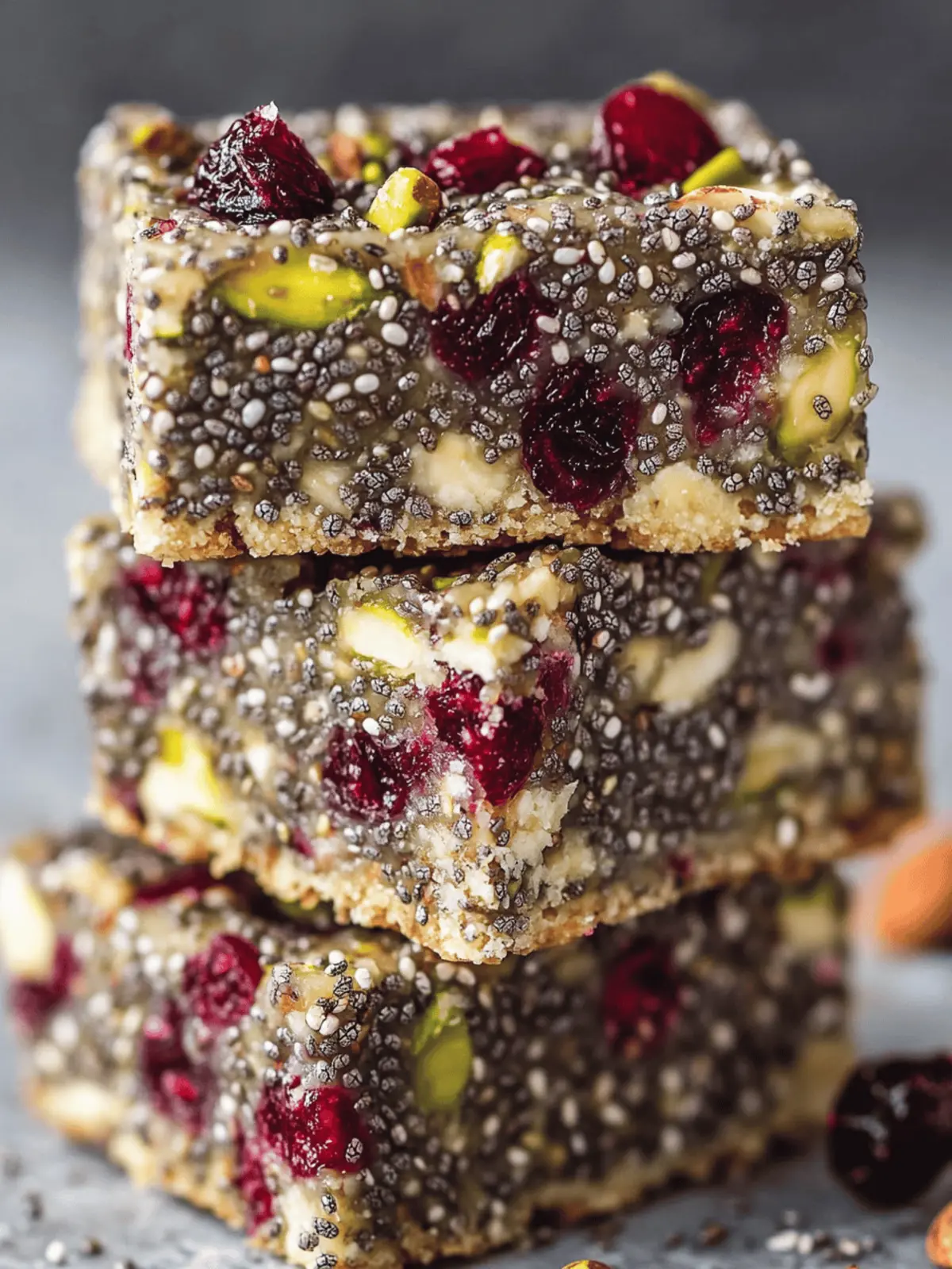 Pistachio Cranberry Chia Bars for Ultimate No-Bake Bliss 2 Pistachio Cranberry Chia Bars