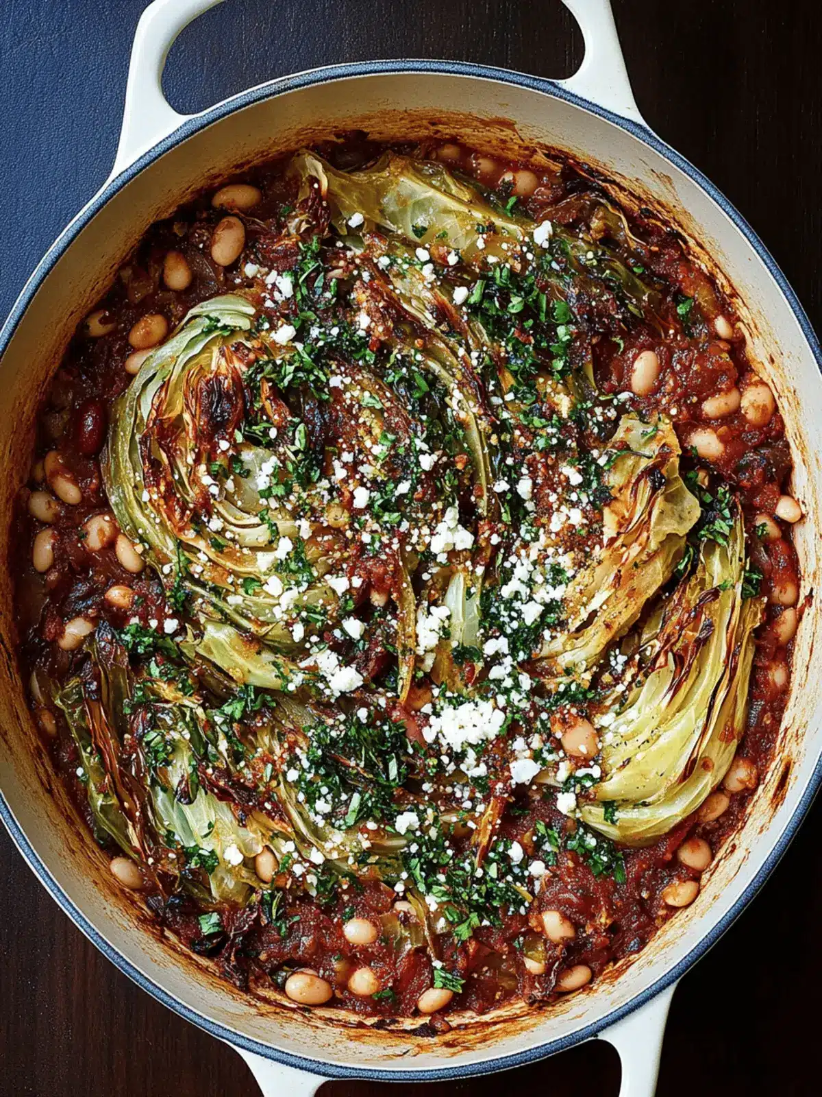 Baked Cabbage and White Beans in Smoky Tomato Bliss 4 Baked Cabbage and White Beans