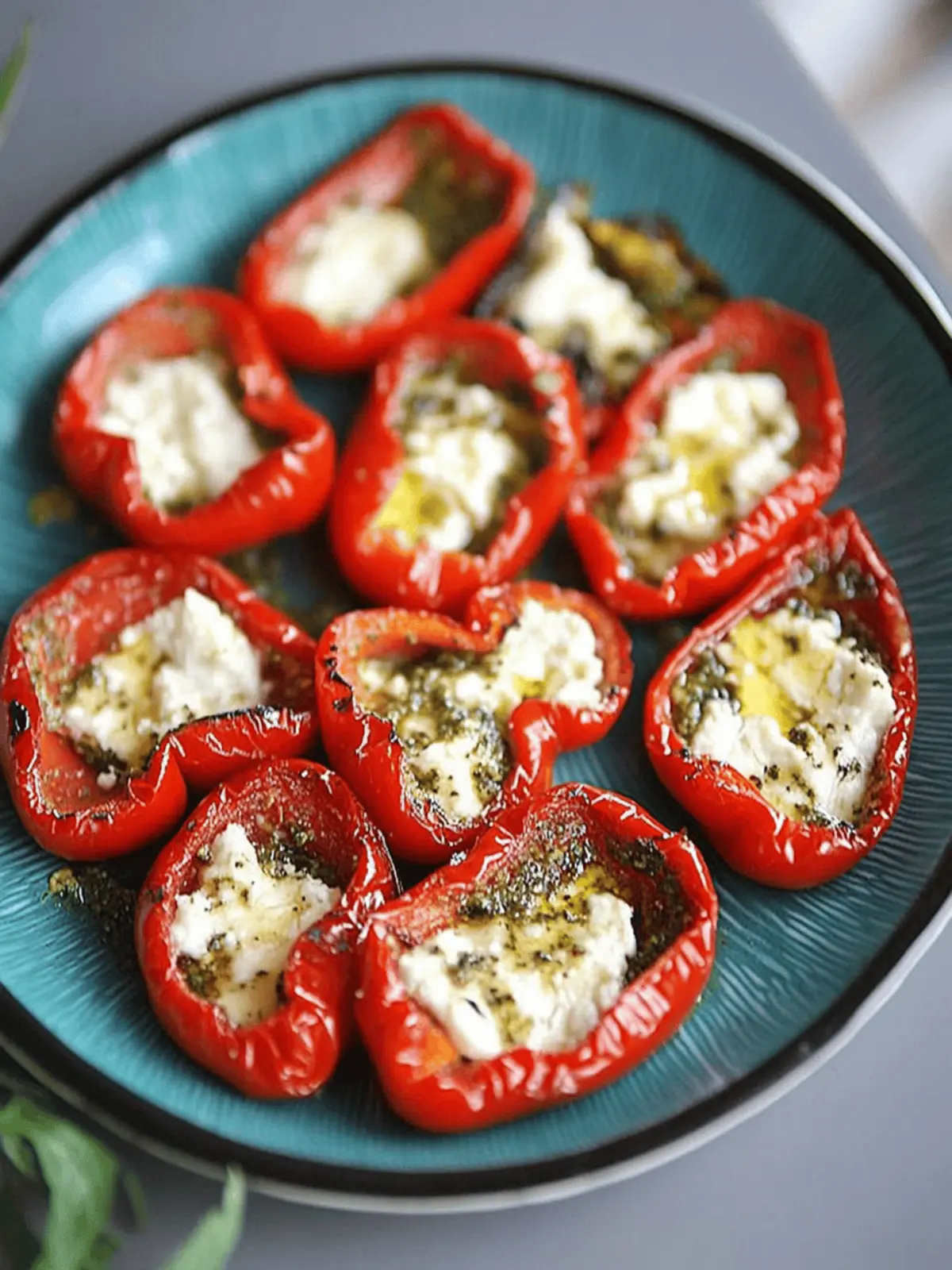 Flavor-Packed Roasted Red Peppers with Pesto and Goat Cheese 3 Roasted Red Peppers with Pesto and Goat Cheese