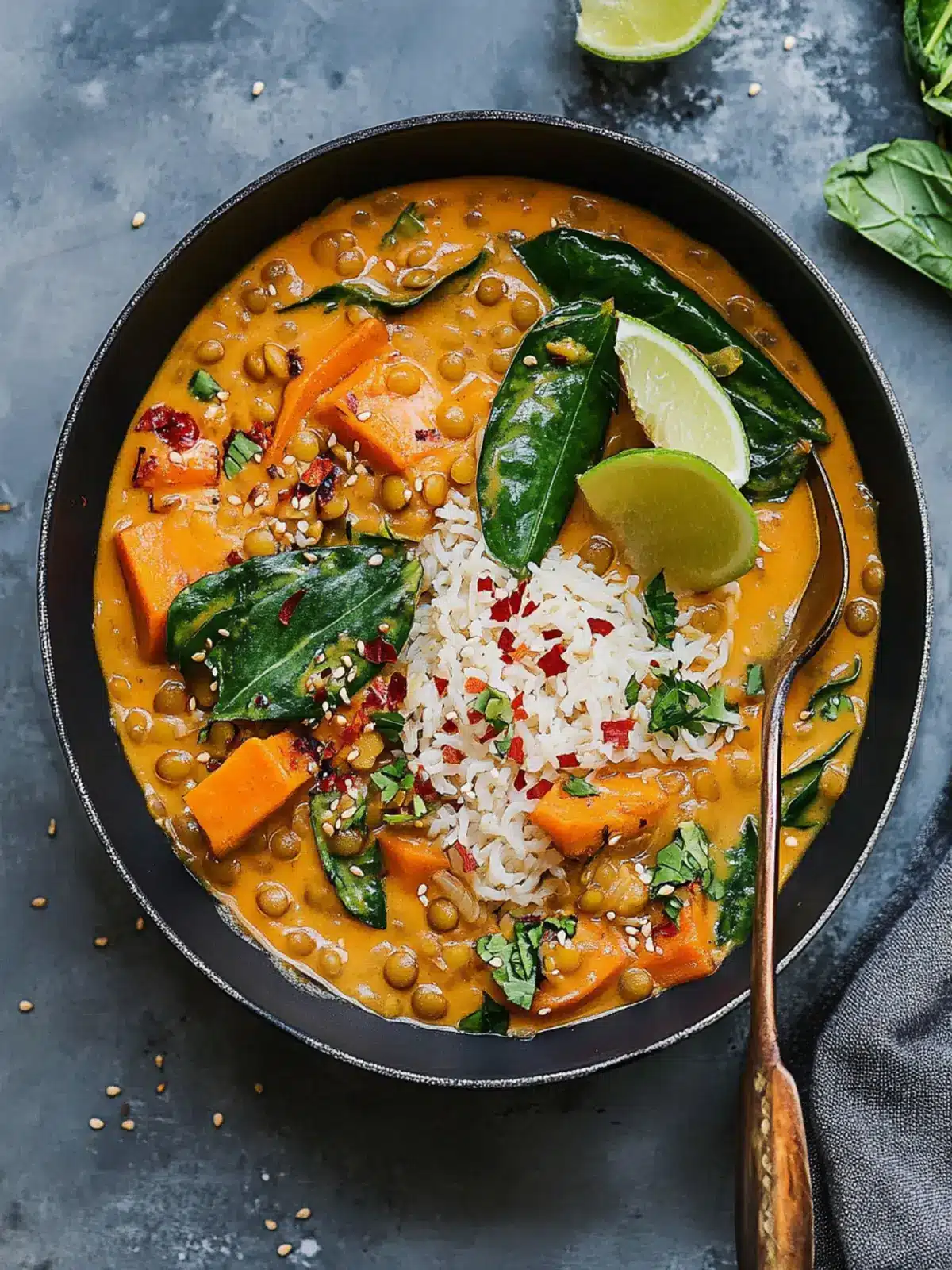 Massaman Inspired Sweet Potato & Lentil Curry Bliss 3 Massaman Inspired Sweet Potato & Lentil Curry