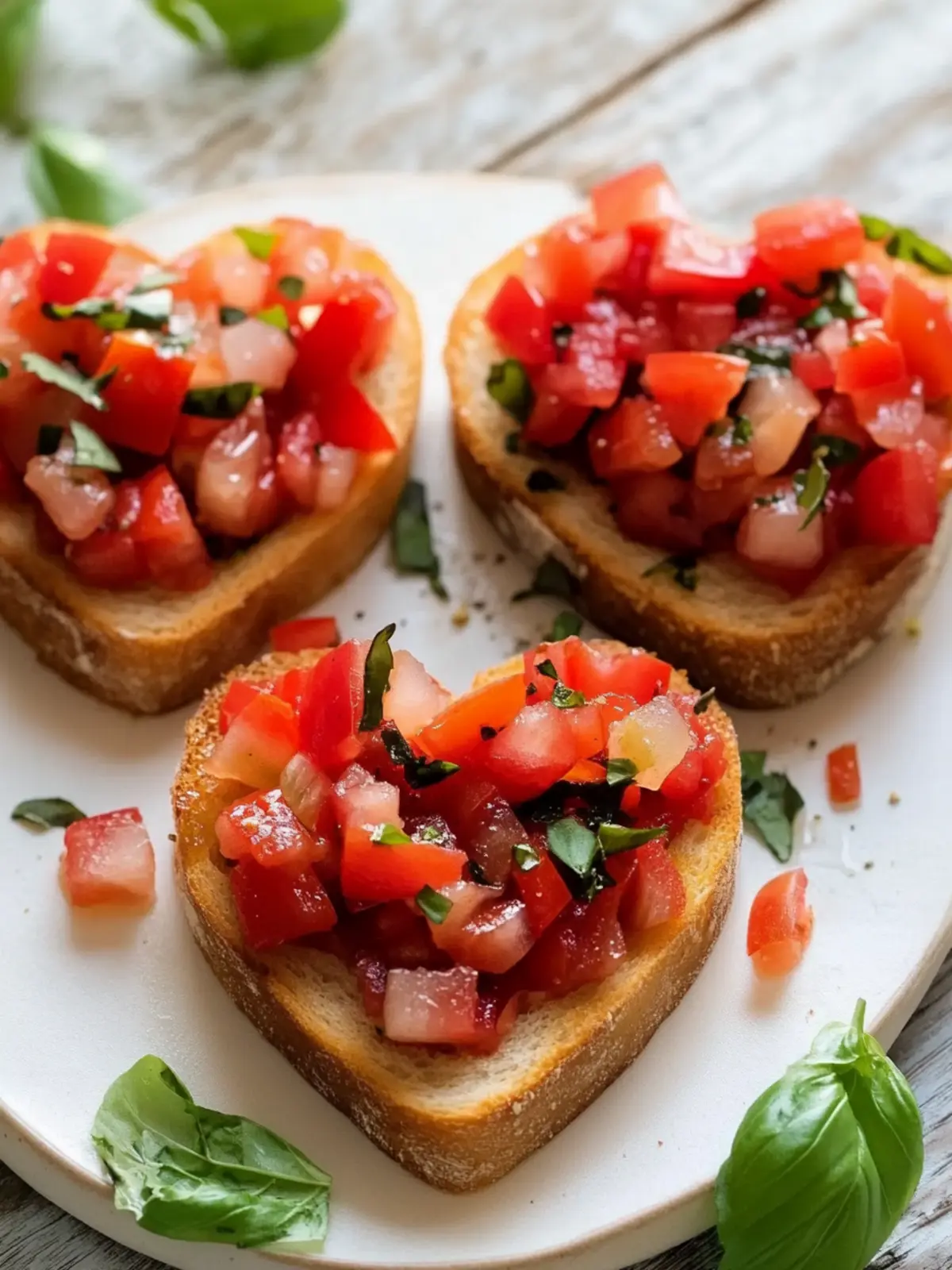 Heart-Shaped Bruschetta with Bacon: A Love-Infused Treat 2 Heart-Shaped Bruschetta