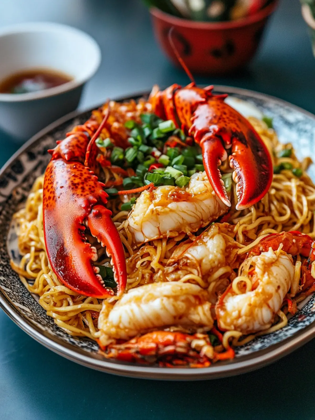 Savor Luxurious Lobster Noodles for a Homemade Feast 4 Lobster Noodles (Lobster Yee Mein/E-Fu Noodles)