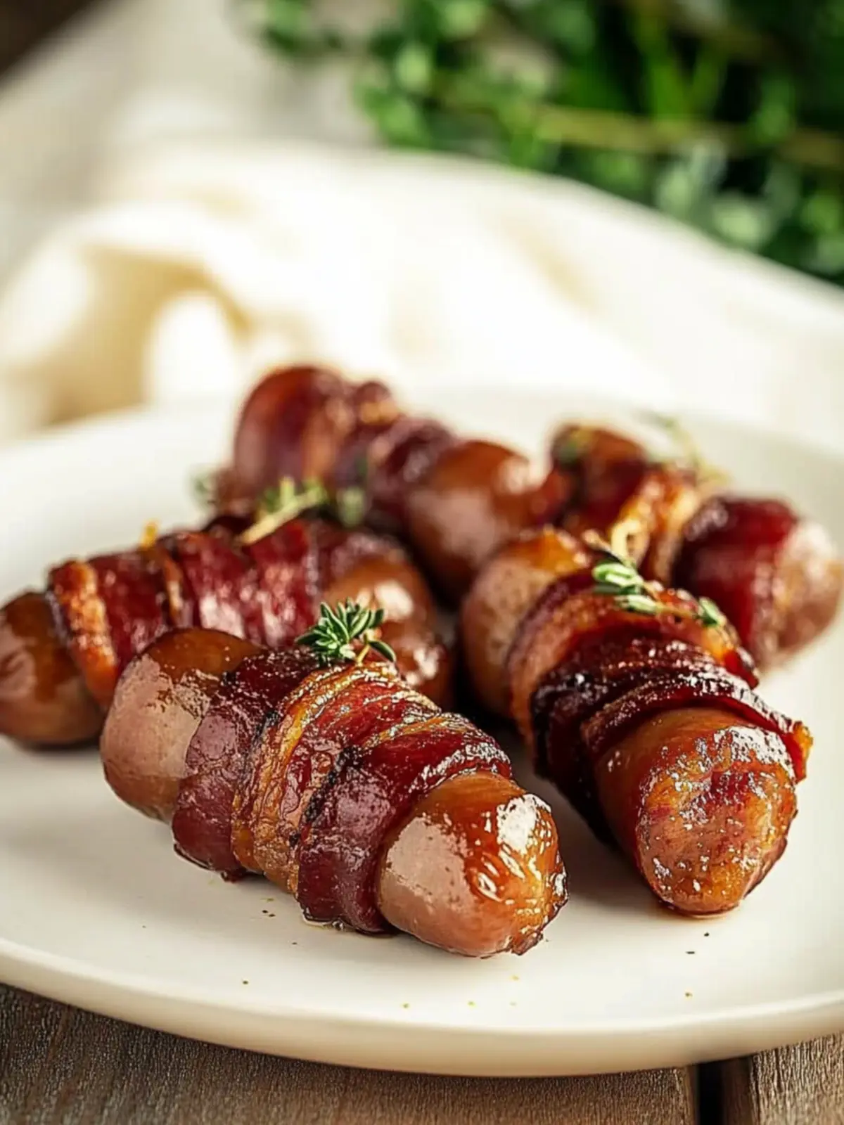 Sweet and Savory Bacon Wrapped Smokies with Brown Sugar Bliss 2 Bacon Wrapped Smokies with Brown Sugar and Butter