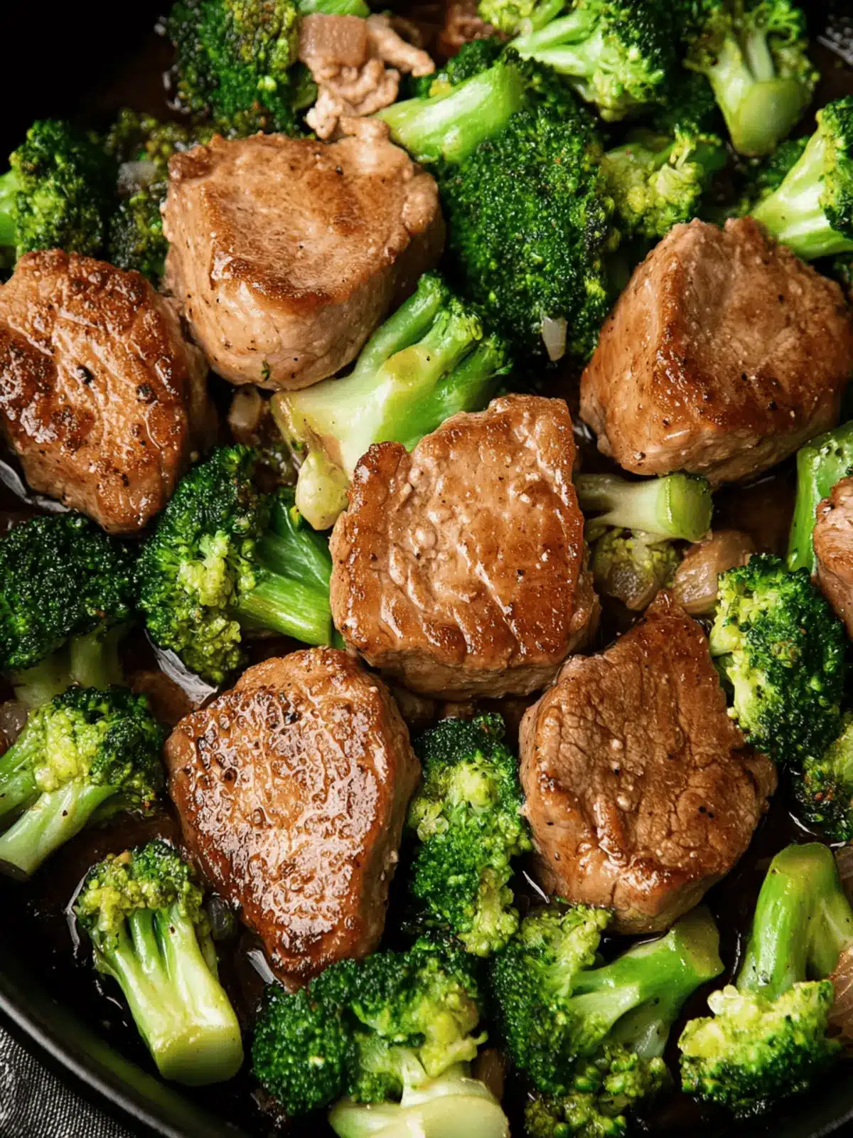 Savory Pork Medallions with Broccoli: A Quick One-Pan Wonder 2 Pork Medallions with Broccoli (One Pan Meal)