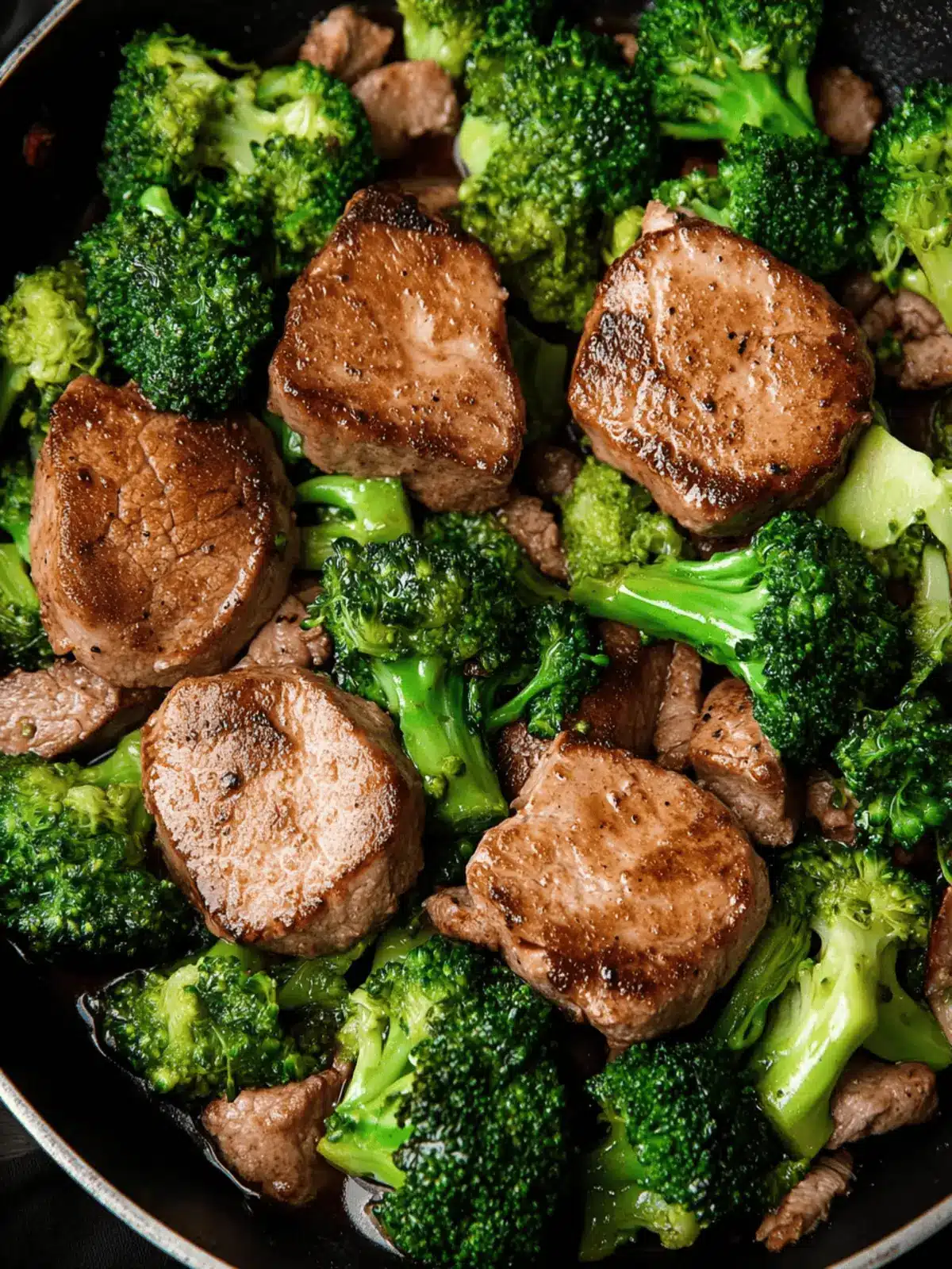 Savory Pork Medallions with Broccoli: A Quick One-Pan Wonder 3 Pork Medallions with Broccoli (One Pan Meal)