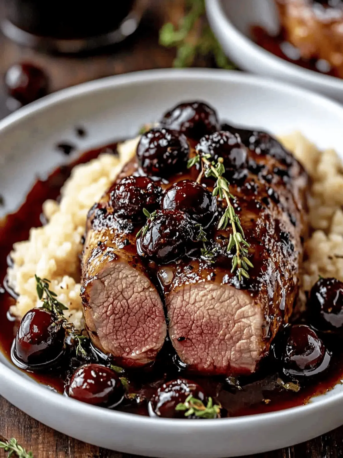 Savor Cherry Balsamic Glazed Pork Tenderloin in 40 Minutes 4 Cherry Balsamic Glazed Pork Tenderloin