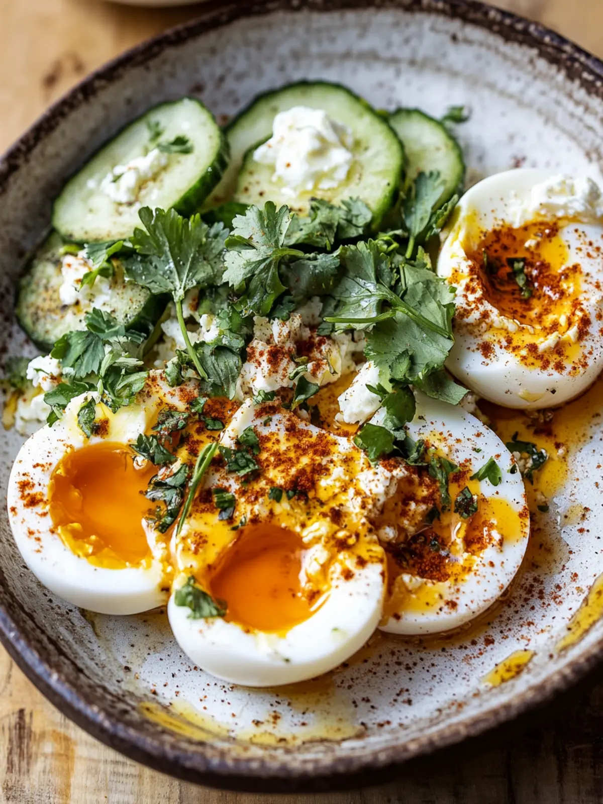 Savor Turkish Eggs with Chile Butter & Whipped Feta Delight 4 Turkish Eggs with Chile Butter and Whipped Feta