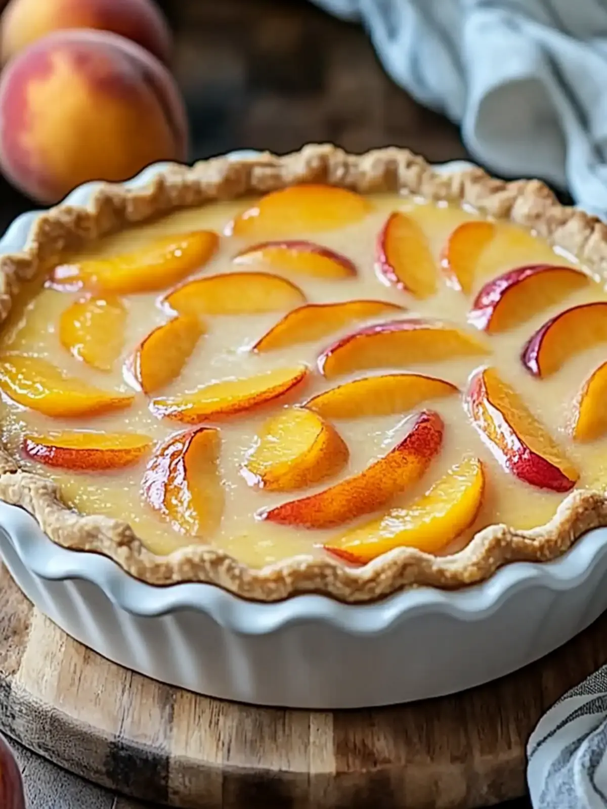 Indulge in Homemade Peach Custard Pie Bliss at Home 4 Homemade Peach Custard Pie
