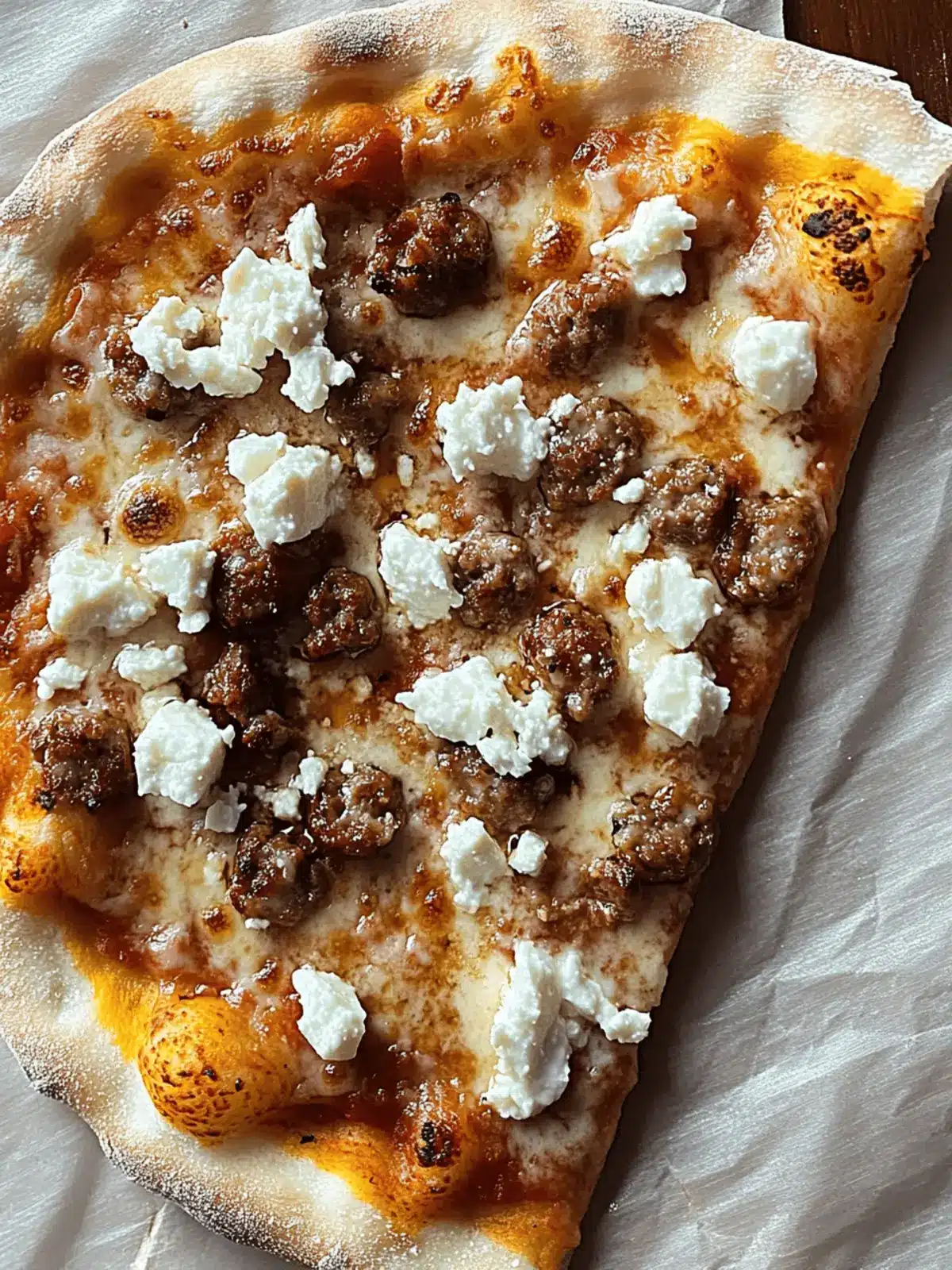 Hot Sausage Feta Honey Pizza Your New Favorite Slice! 2 Hot Sausage Feta Honey Pizza Your New Favorite Slice!