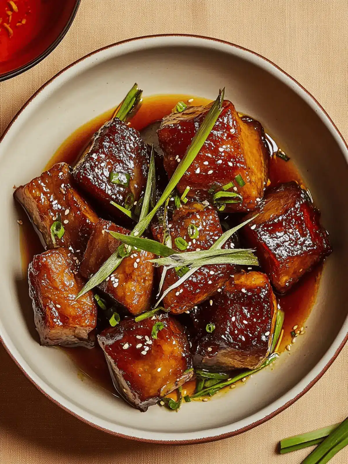Sake-and-Soy-Braised Pork Belly: Sticky Goodness Awaits 3 Sake-and-Soy-Braised Pork Belly