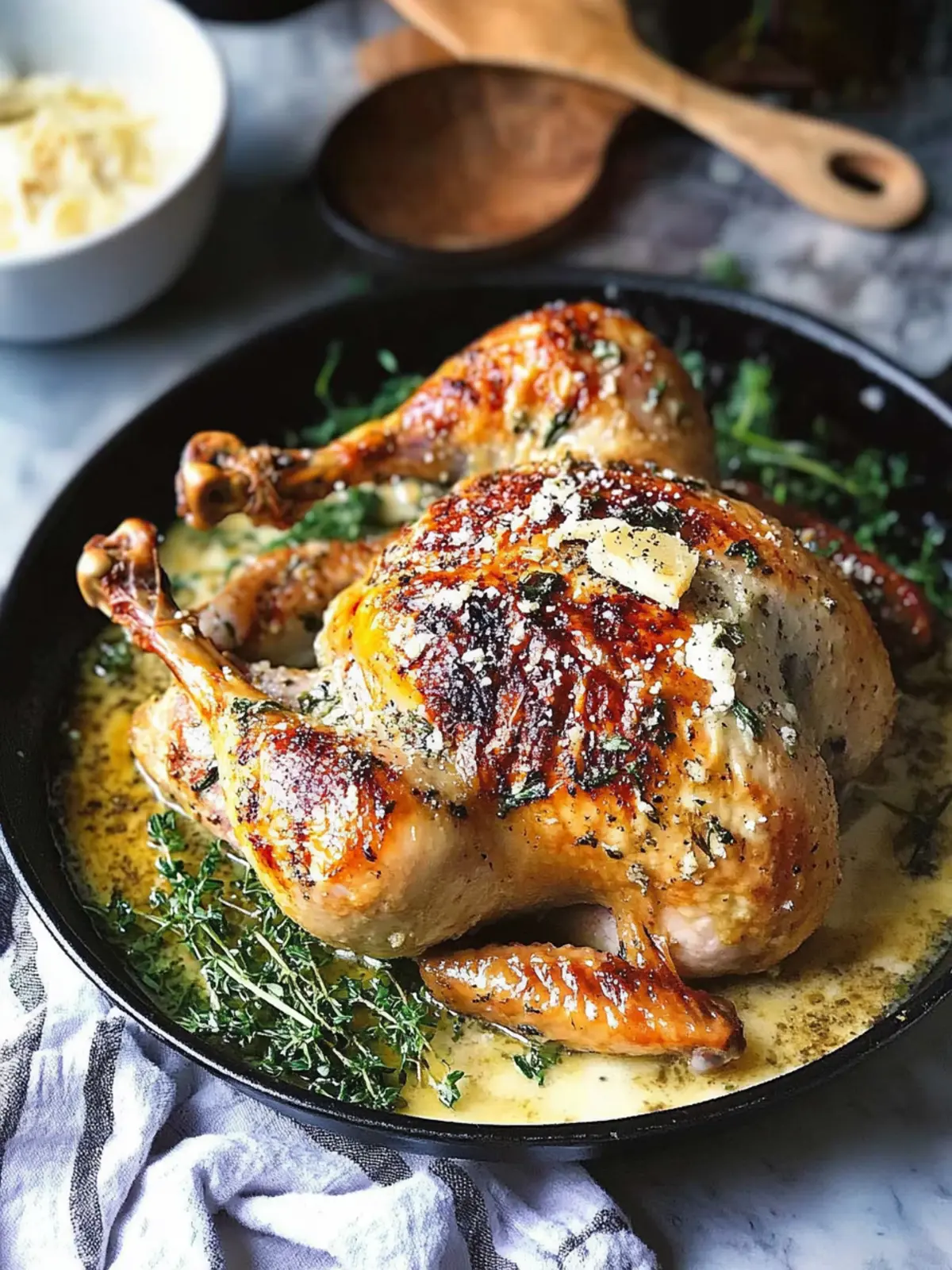 Perfect Garlic Parmesan Roast Chicken in Under 60 Minutes 3 Garlic Parmesan Roast Chicken