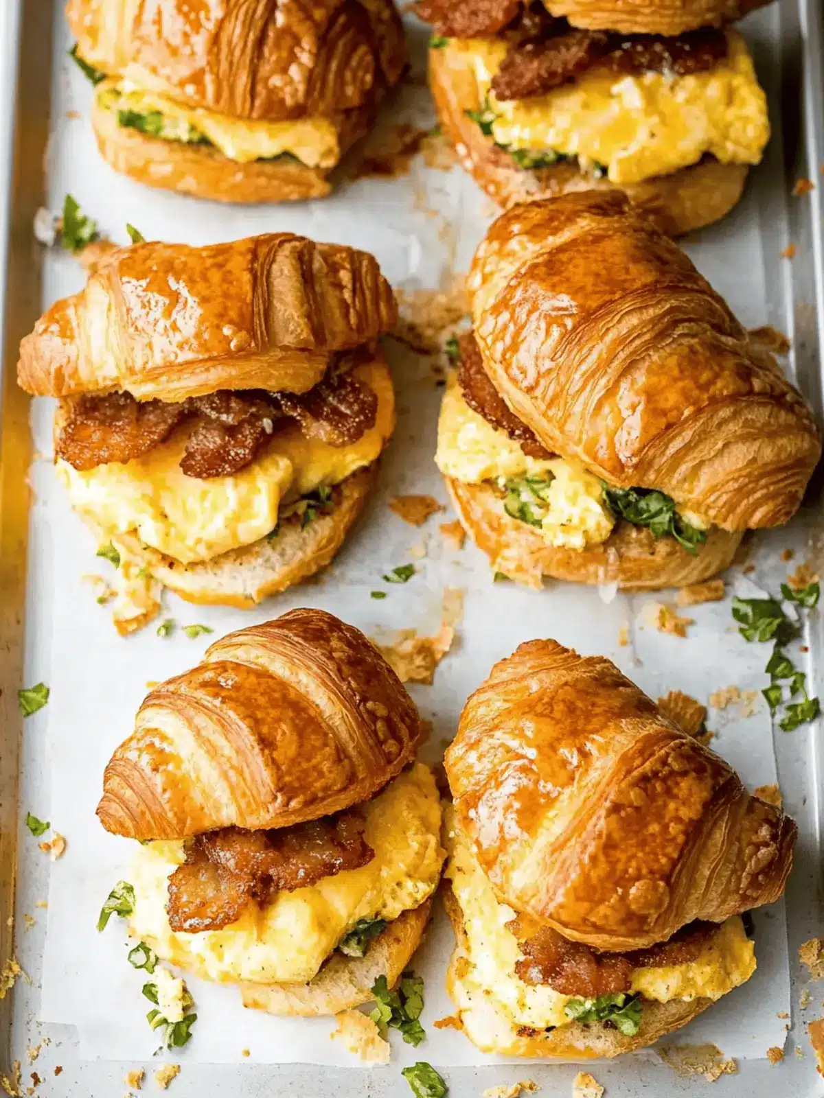 Savory Breakfast Croissant Sandwiches with Sweet Maple Sauce 3 Breakfast Croissant Sandwiches
