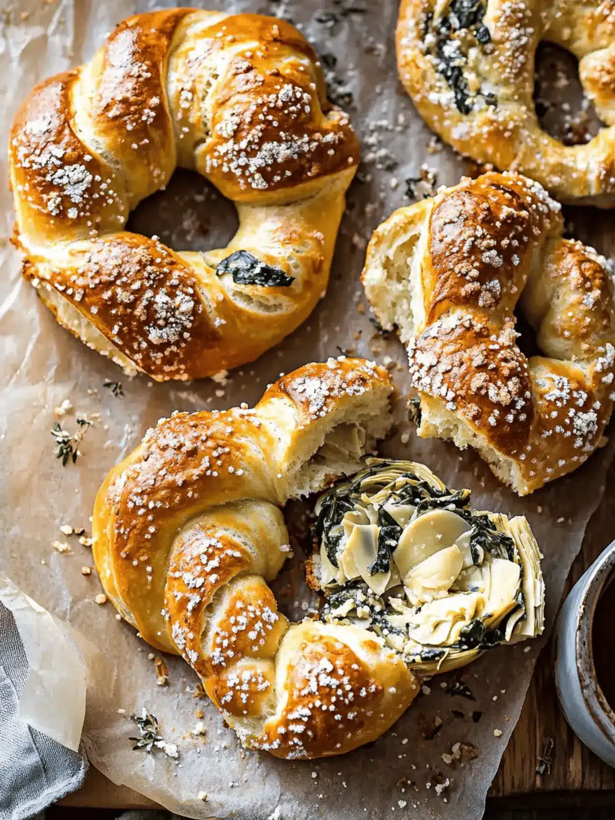 Spinach and Artichoke Stuffed Soft Pretzels You'll Love! 4 Spinach and Artichoke Stuffed Soft Pretzels You'll Love!