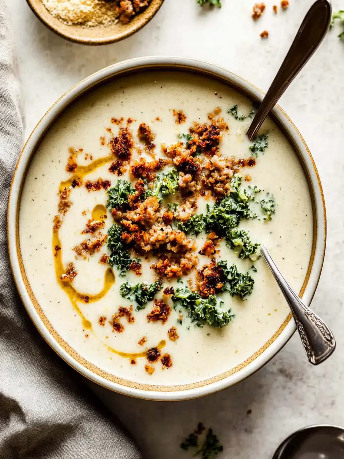 Cozy Cauliflower Sausage Kale Soup for Comforting Nights 3 Cauliflower Sausage Kale Soup