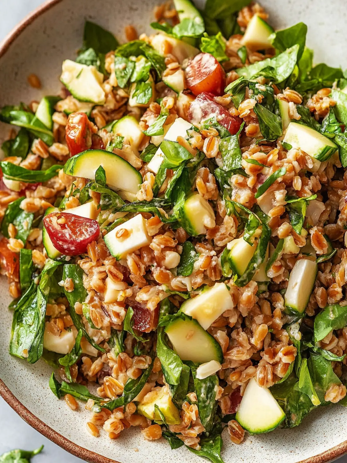 Flavor-Packed Farro Salad with Apple and Arugula Bliss 2 Farro Salad