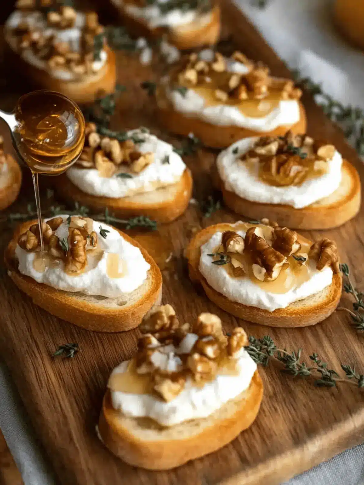 Whipped Ricotta Crostini with Walnuts & Salted Honey Bliss 2 Whipped Ricotta Crostini with Walnuts & Salted Honey