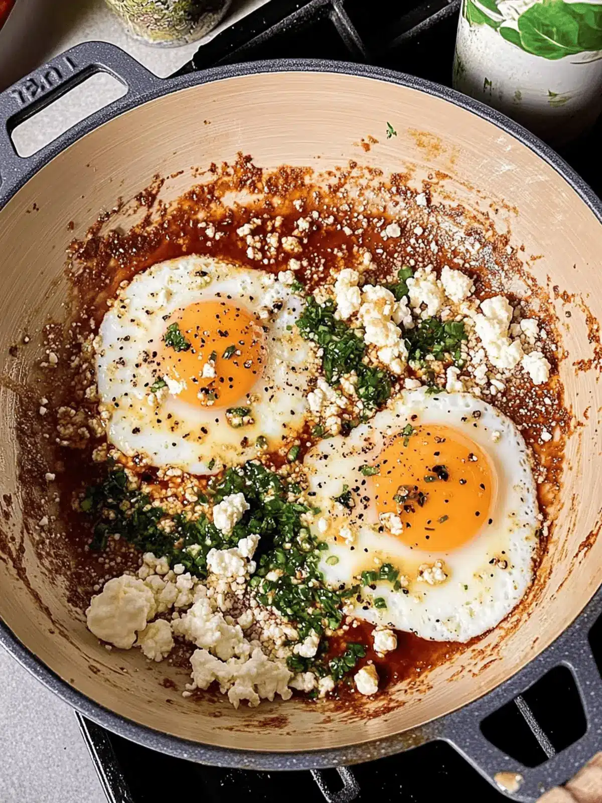 Savory Turkish Fried Eggs with Creamy Garlicky Yogurt 2 Turkish Fried Eggs