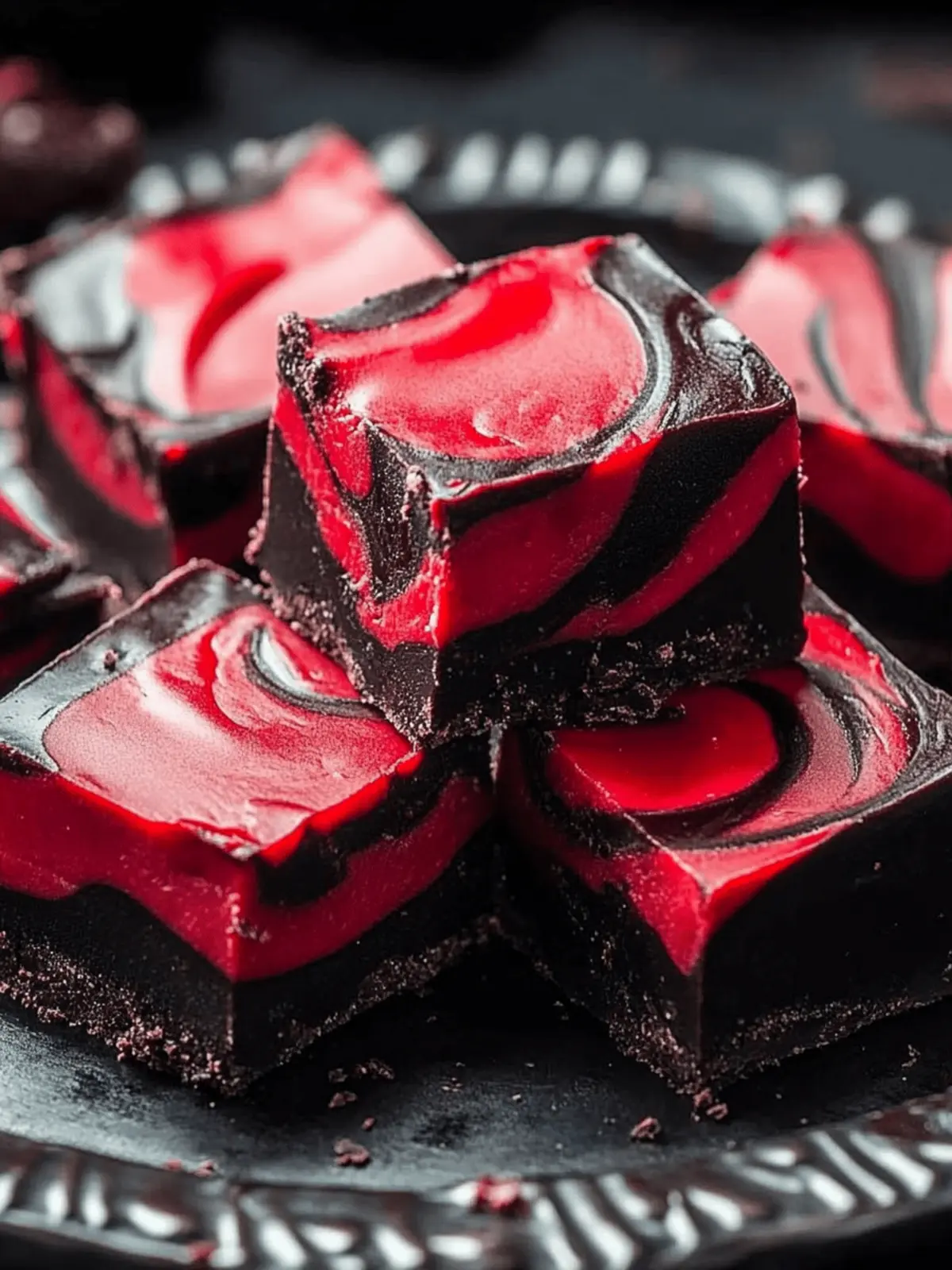 Vampire Fudge: Spooky No-Bake Treat for Halloween Fun 3 Vampire Fudge