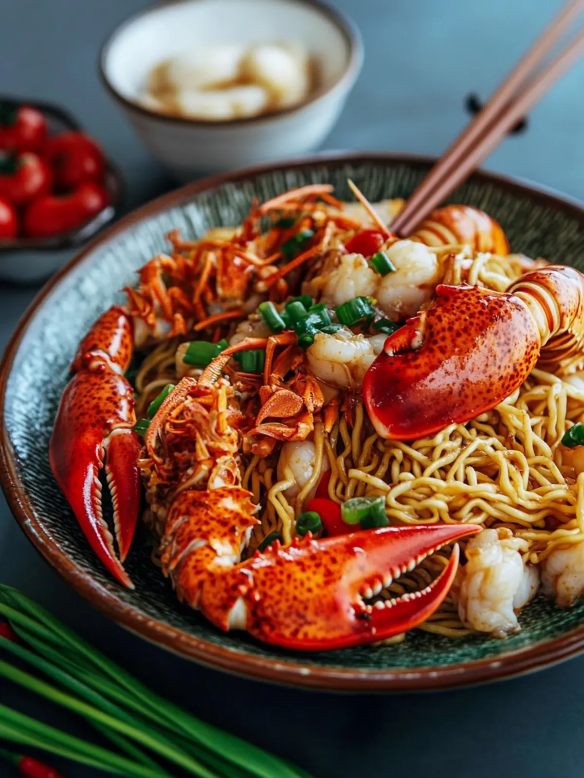 Savor Luxurious Lobster Noodles for a Homemade Feast 2 Lobster Noodles (Lobster Yee Mein/E-Fu Noodles)