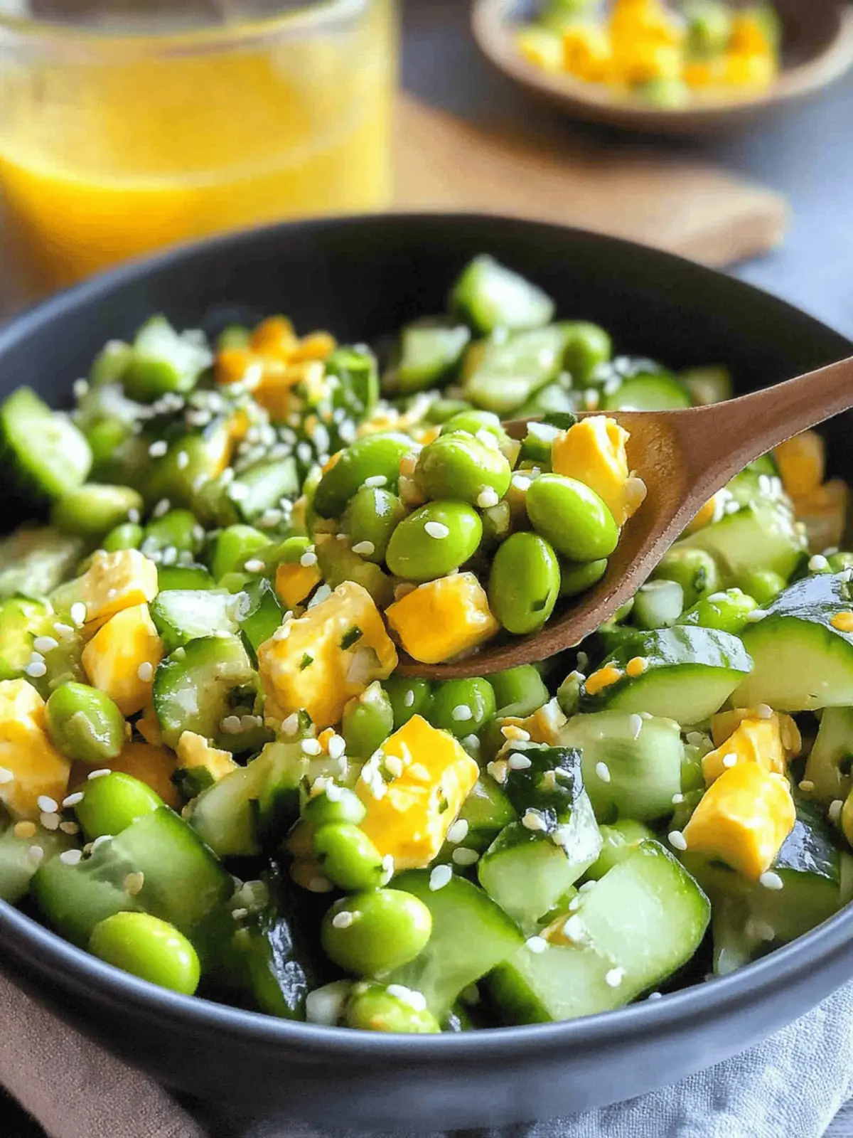 Cucumber Edamame Salad with Ginger Dressing in 20 Minutes 2 Cucumber Edamame Salad with Ginger Dressing