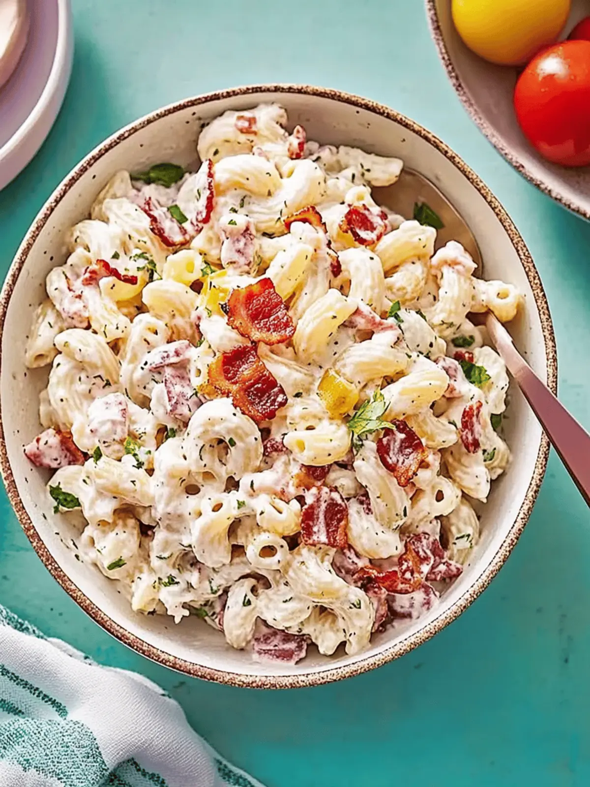 Delicious Bacon Ranch Pasta Salad for Your Next BBQ Bash 4 Bacon Ranch Pasta Salad