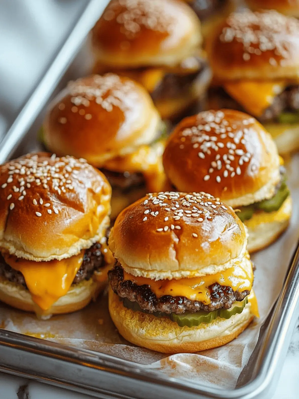 Cheeseburger Sliders: Bite-Sized Joy for Any Gathering 3 Cheeseburger Sliders