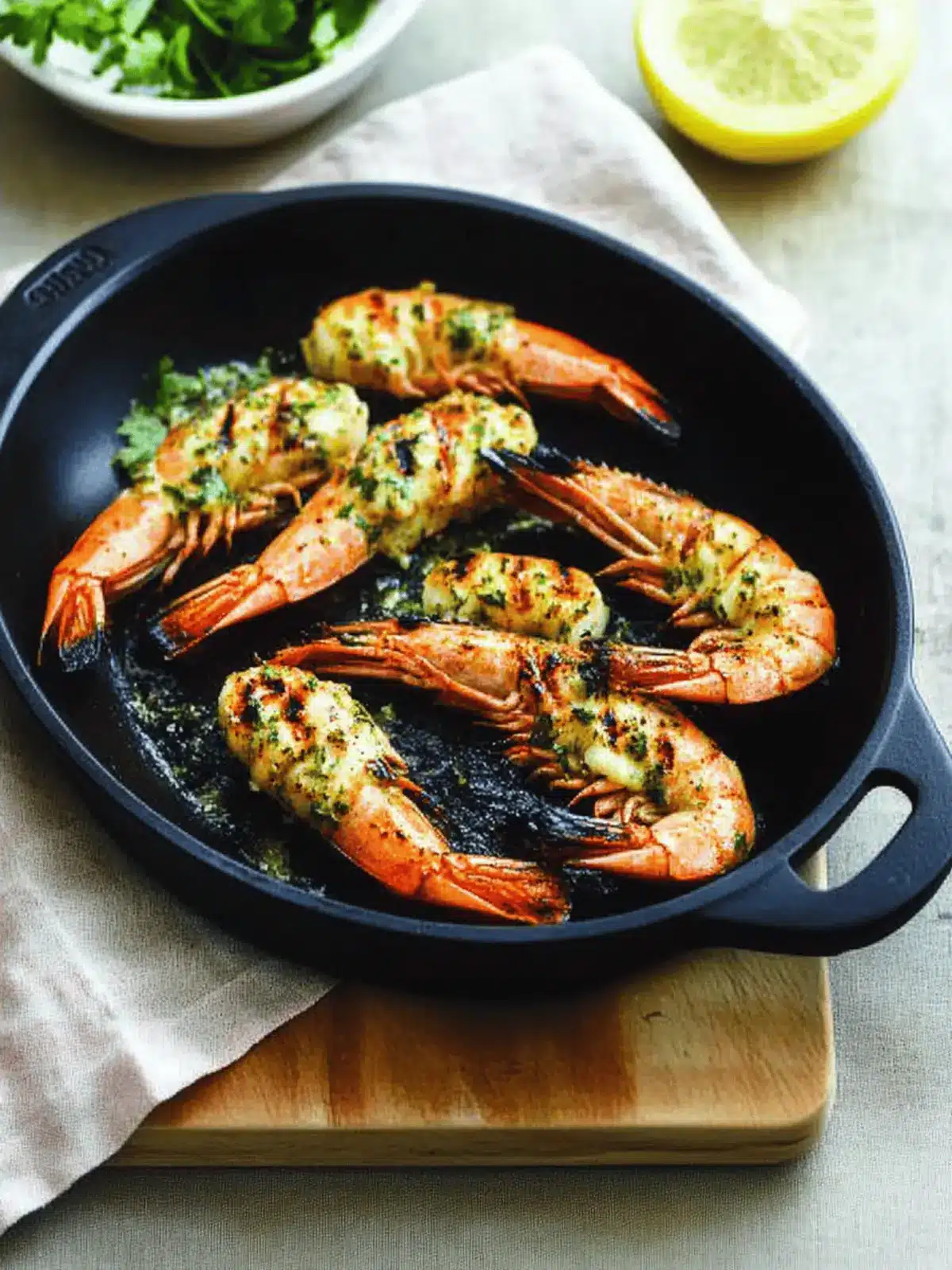 Savor Chargrilled King Prawns With Garlic Butter Bliss 3 Chargrilled King Prawns With Garlic Butter
