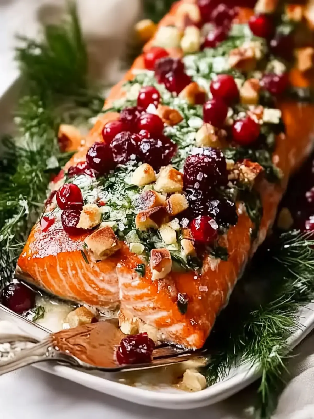 Delicious Christmas Baked Salmon with Tangy Dill Sauce 4 Christmas Baked Salmon