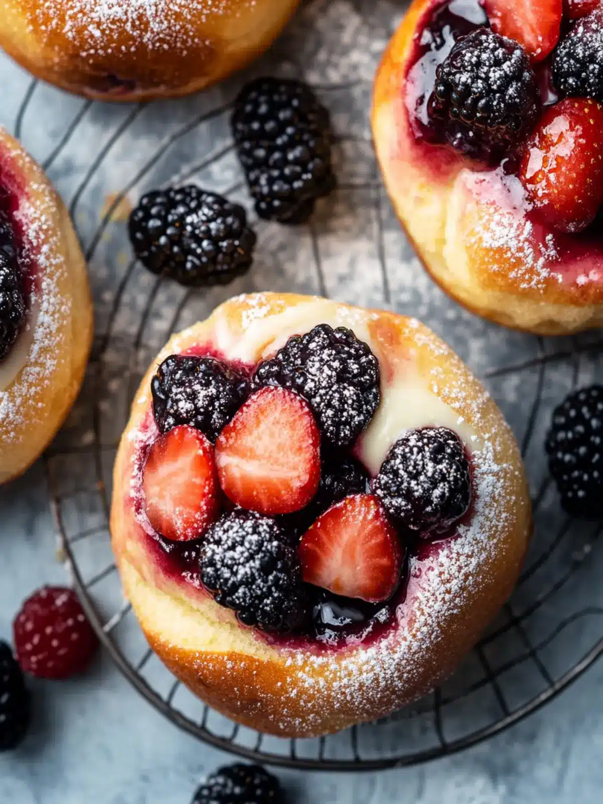 Berry Cheesecake Brioche Buns That Melt in Your Mouth 2 Berry Cheesecake Brioche Buns