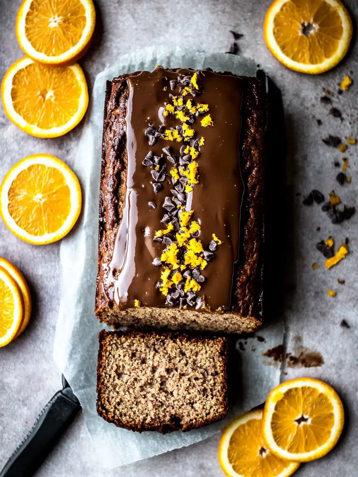 Paleo Orange Kissed Loaf with Dark Chocolate Glaze Bliss 4 Paleo Orange Kissed Loaf with Dark Chocolate Glaze
