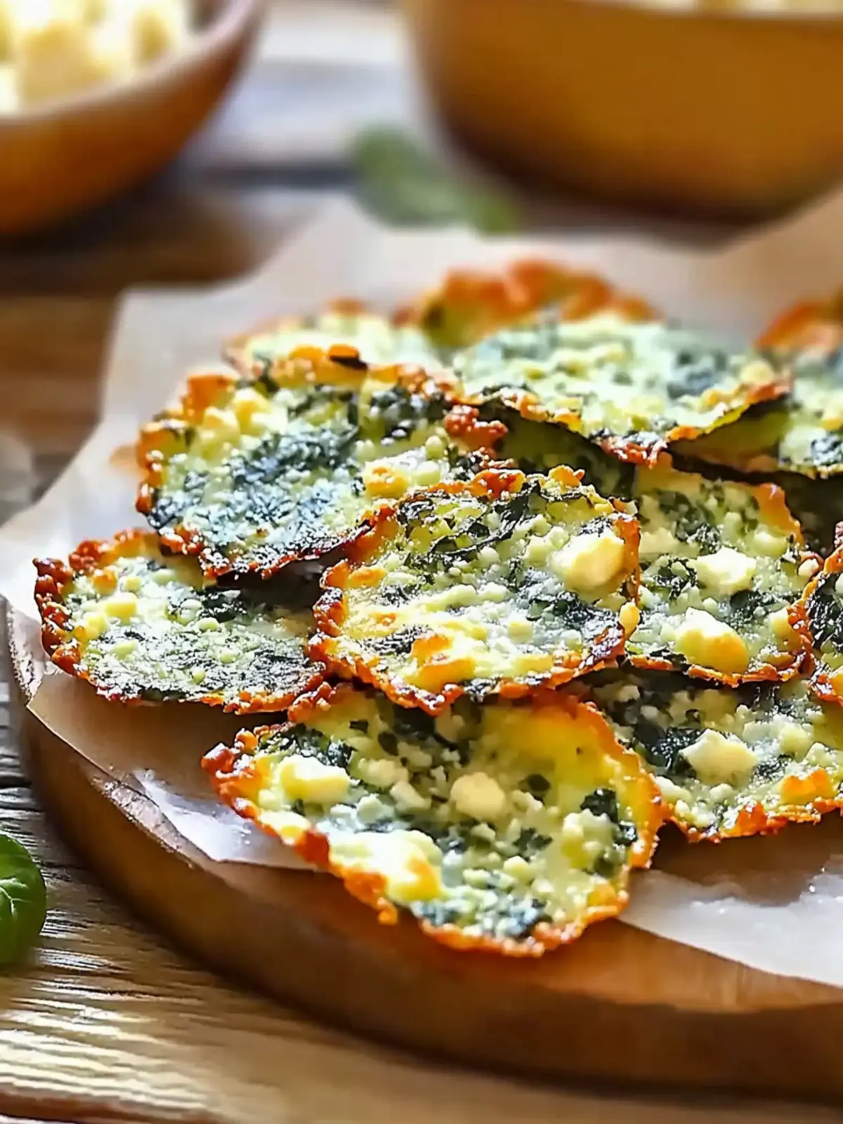 Crispy Homemade Spinach and Feta Cheese Chips You ll Adore 3 Homemade Spinach and Feta Cheese Chips