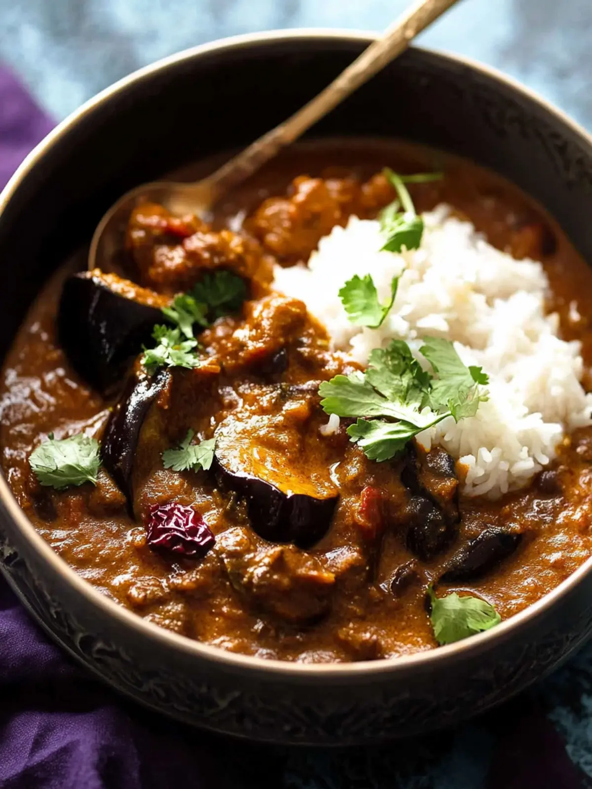 Savory Eggplant Curry - Irresistible South Indian Brinjal Bliss 3 Eggplant Curry - South Indian Brinjal Curry