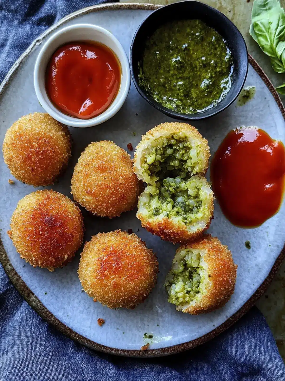 Crispy Pesto Arancini: A Flavor Bomb You ll Crave! 4 Pesto Arancini