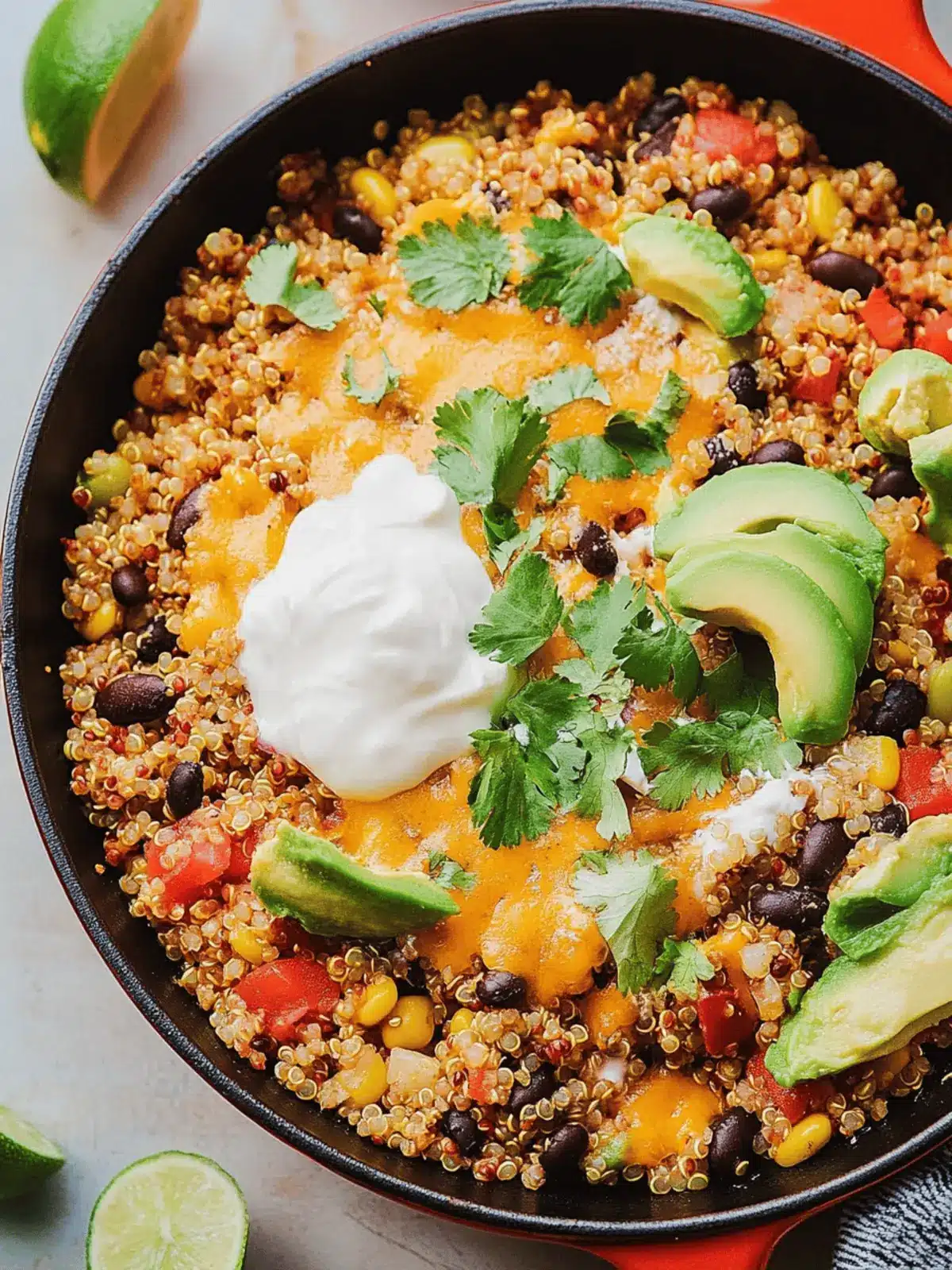 High Protein High Fiber Cheesy Quinoa & Black Bean Taco Skillet Delight 4 High Protein High Fiber Cheesy Quinoa & Black Bean Taco Skillet