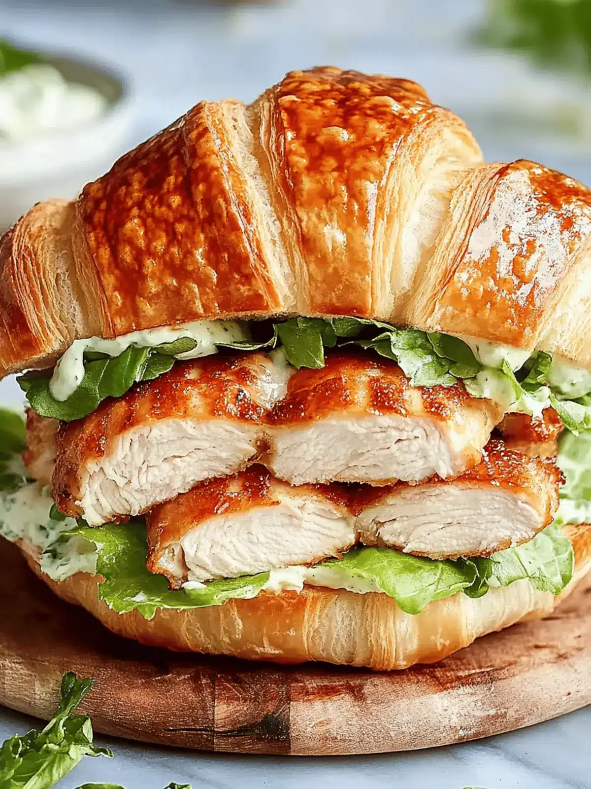 Delicious Chicken Caesar Croissant Sandwich You ll Crave Daily 2 Chicken Caesar Croissant Sandwich