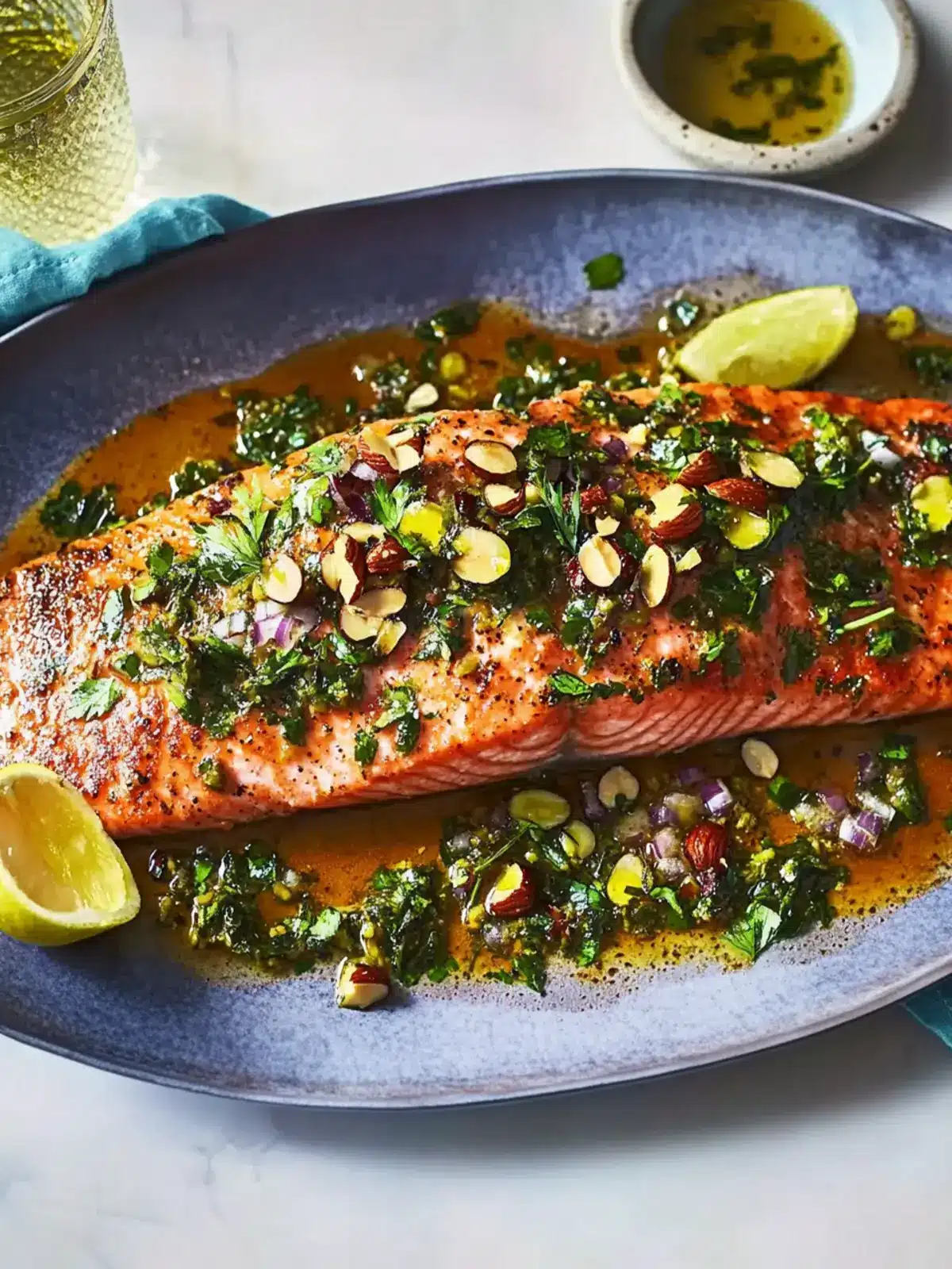 Savor Slow-Roasted Salmon with Walnut-Olive Vinaigrette 4 Slow-Roasted Salmon with Walnut-Olive Vinaigrette