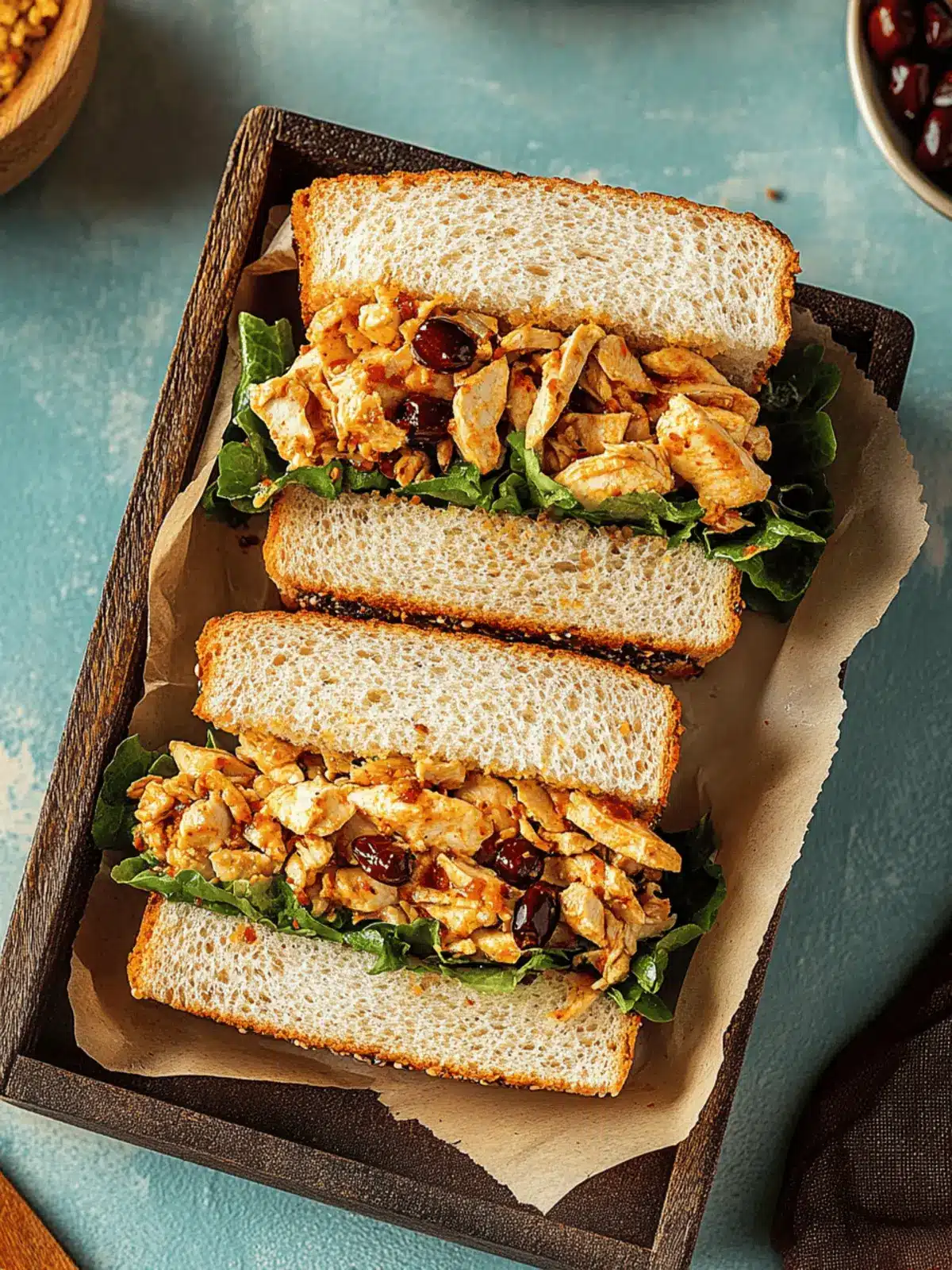 Spicy Chicken Salad Sandwich with Chili Crisp for Thrilling Lunches 2 Spicy Chicken Salad Sandwich with Chili Crisp for Thrilling Lunches