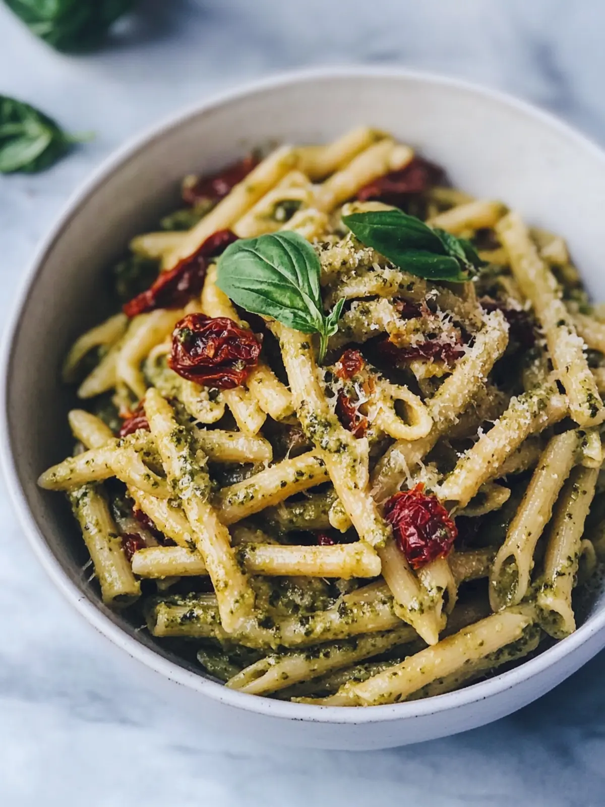 Creamy Vegan Cashew Pesto Pasta with Sun-Dried Tomatoes Delight 2 Vegan Cashew Pesto Pasta with Sun-Dried Tomatoes