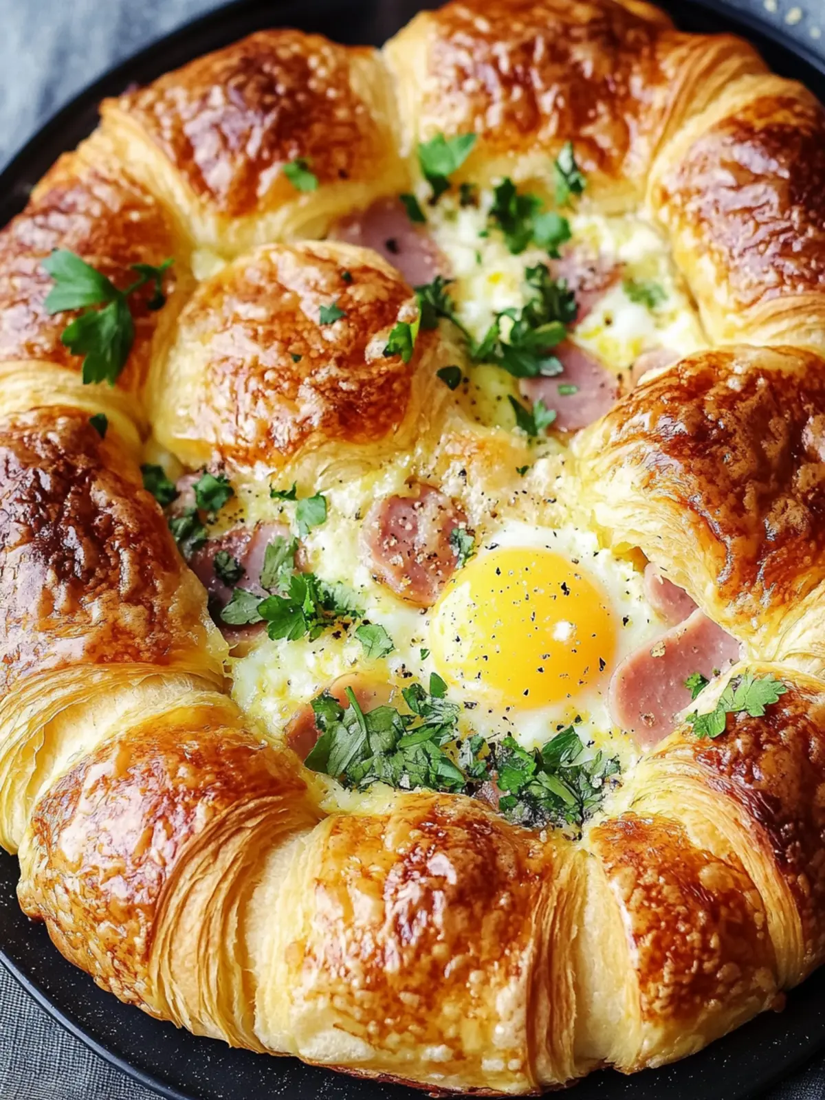 Delightful Croissant Ham and Cheese Egg Bake for Brunch Bliss 2 Croissant Ham and Cheese Egg Bake