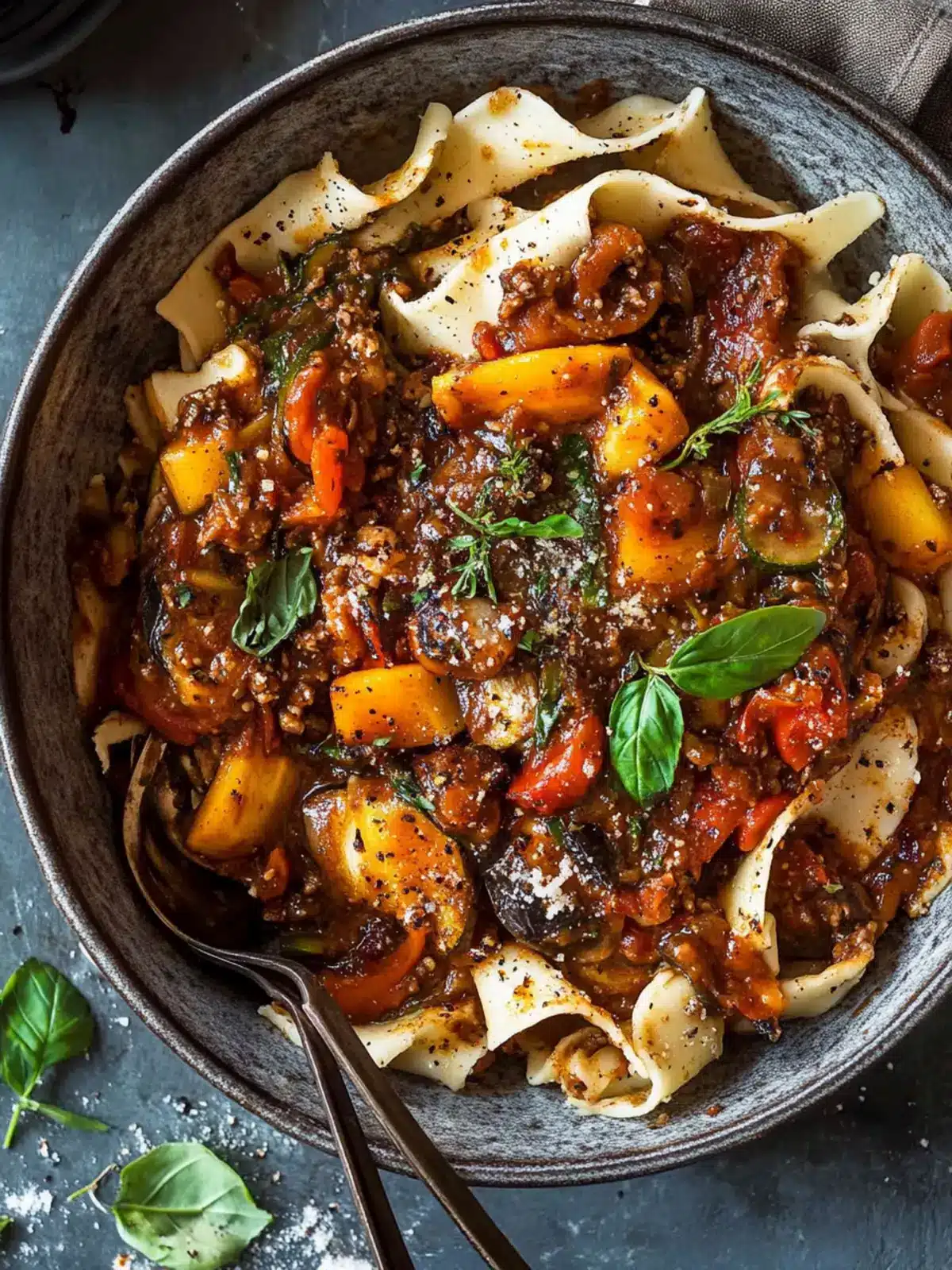 Charred Vegetable Ragù: A Flavor Packed Pasta Delight 2 Charred Vegetable Ragù