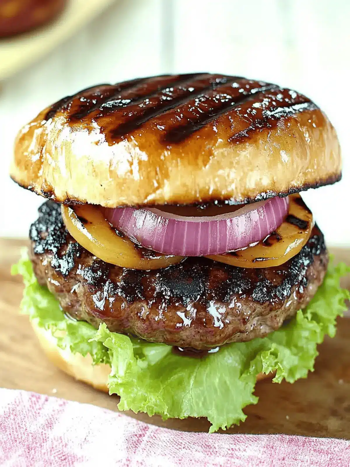 Grilled Teriyaki Burger with Sweet Pineapple Bliss 4 Grilled Teriyaki Burger