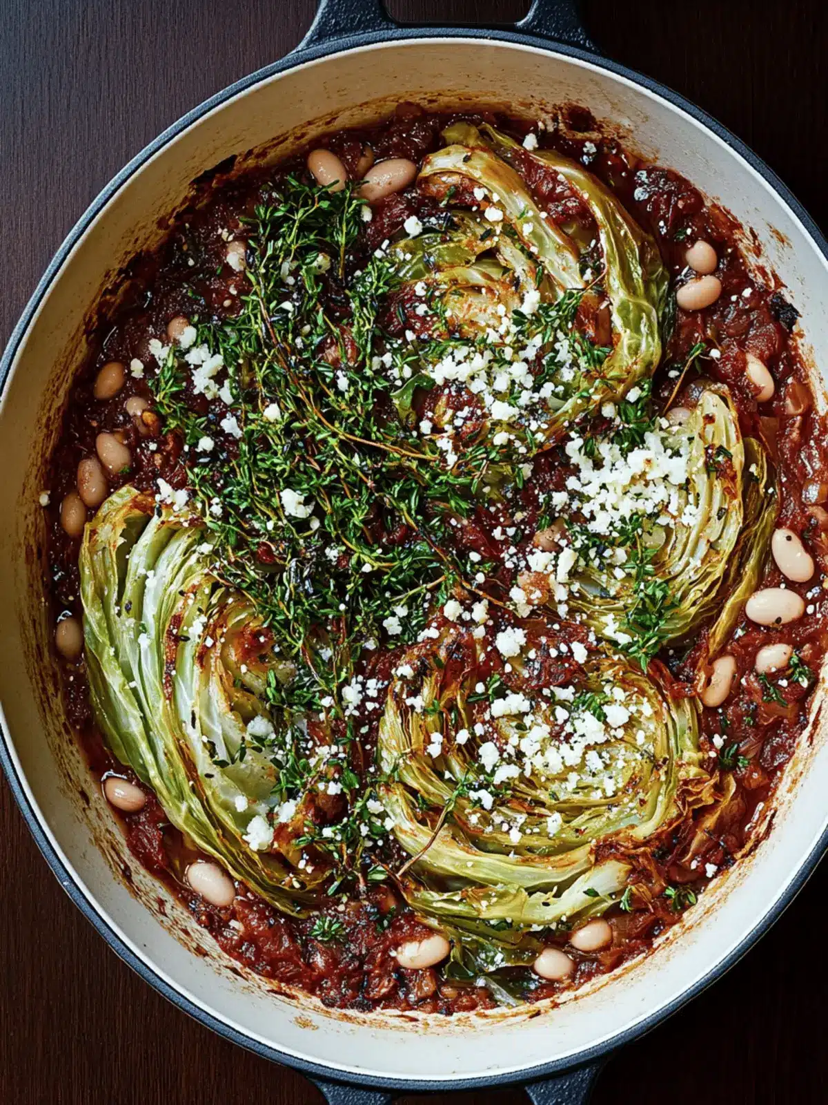 Baked Cabbage and White Beans in Smoky Tomato Bliss 3 Baked Cabbage and White Beans